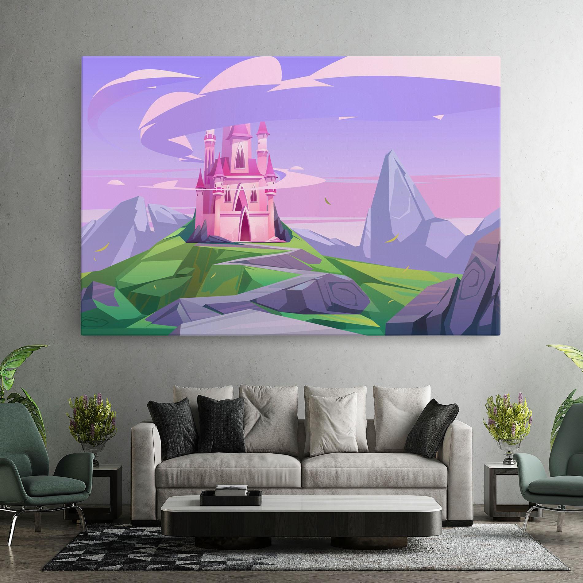Tablou Canvas Pink Castle mockup 7