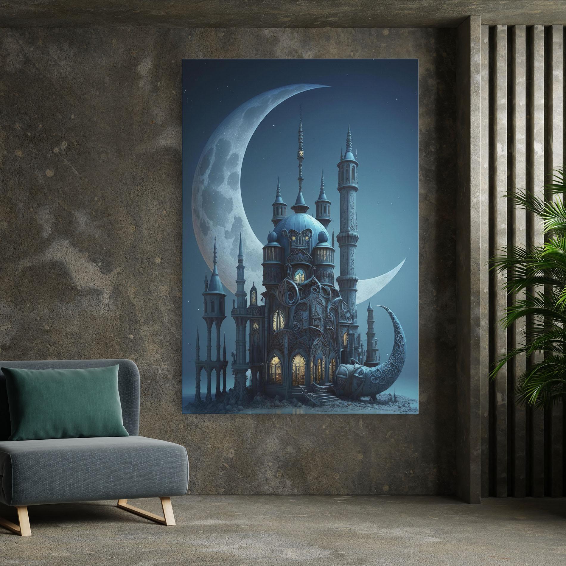 Tablou Canvas Mosque Moon mockup 7
