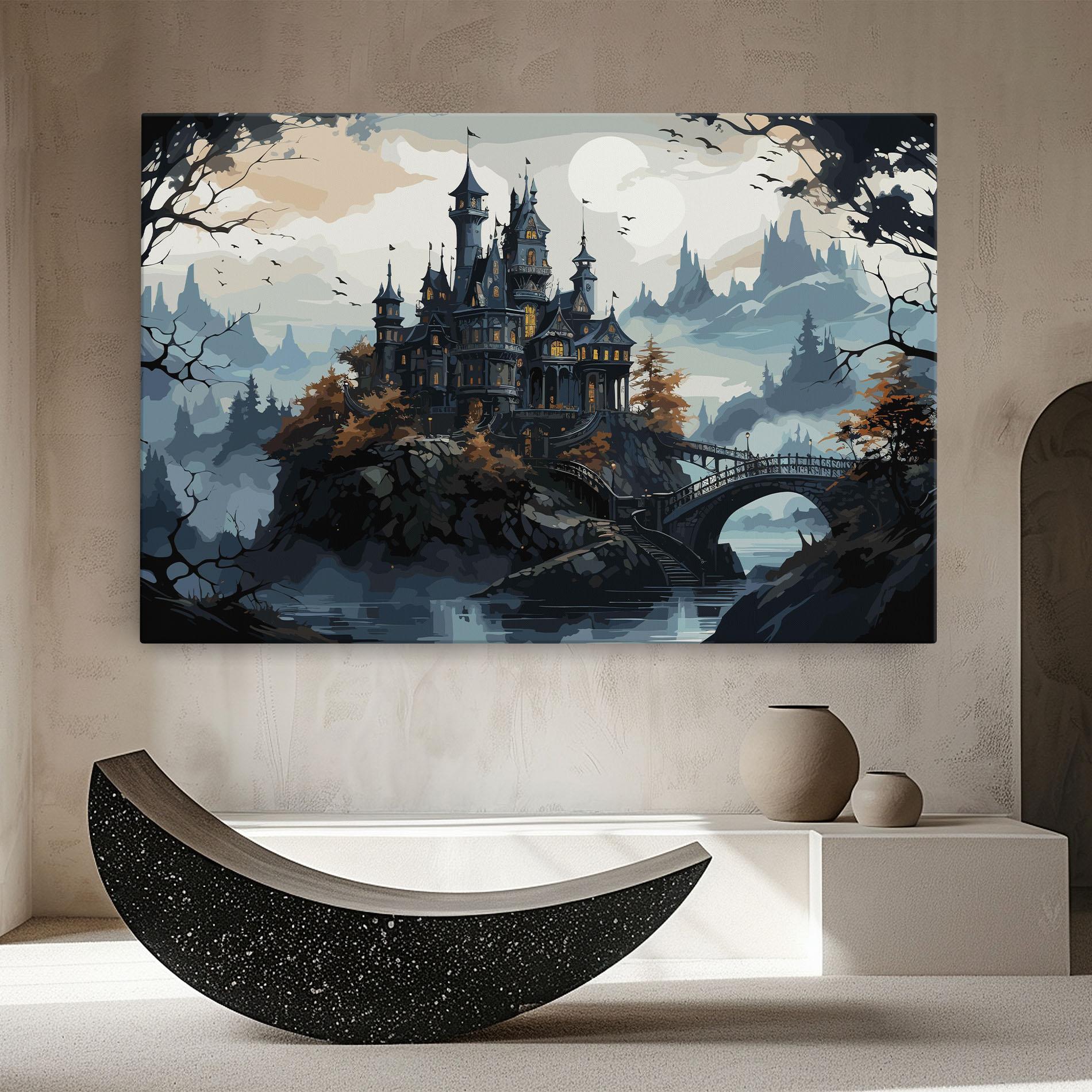 Tablou Canvas Grey Big Castle mockup 8