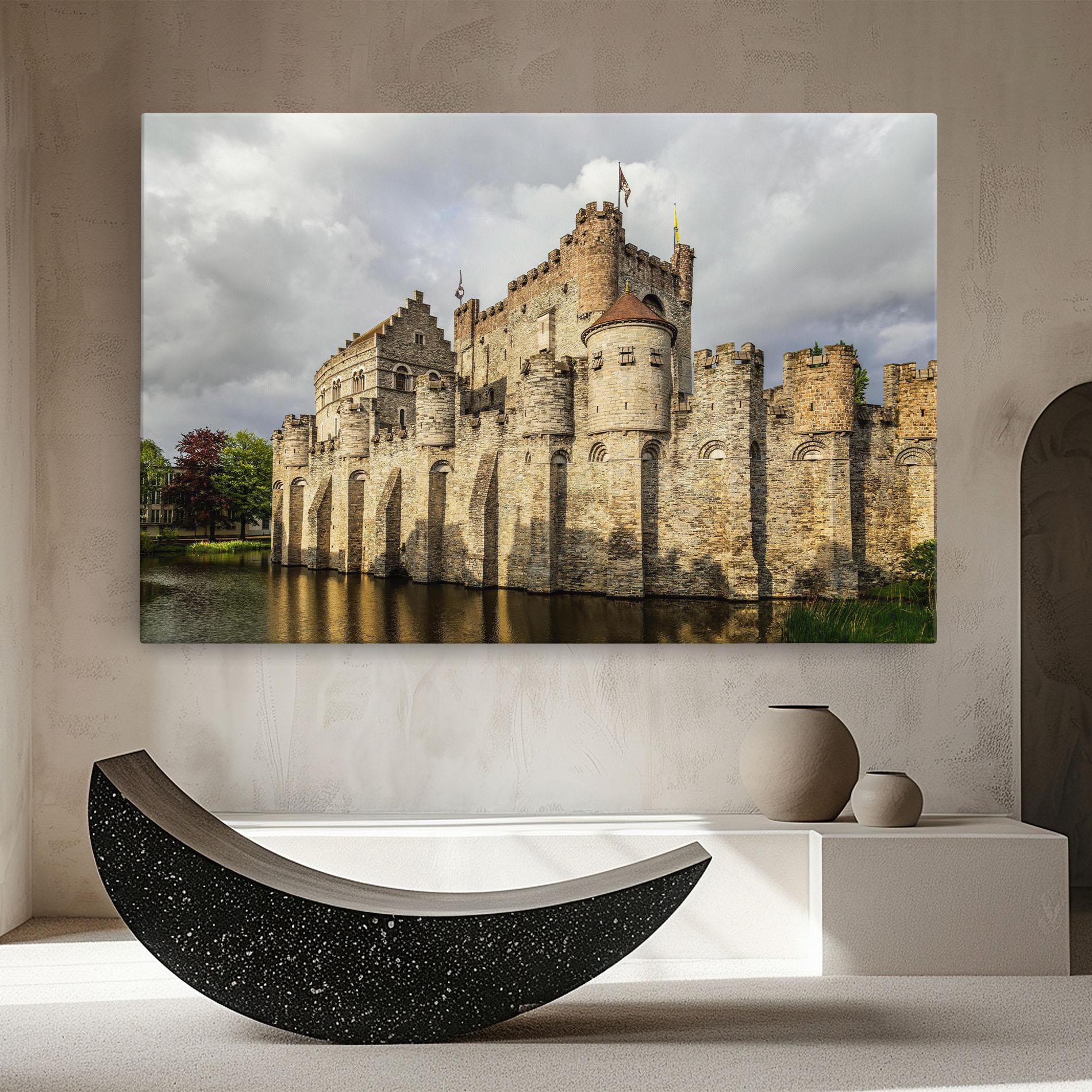 Tablou Canvas Medieval Castle Belgium mockup 8