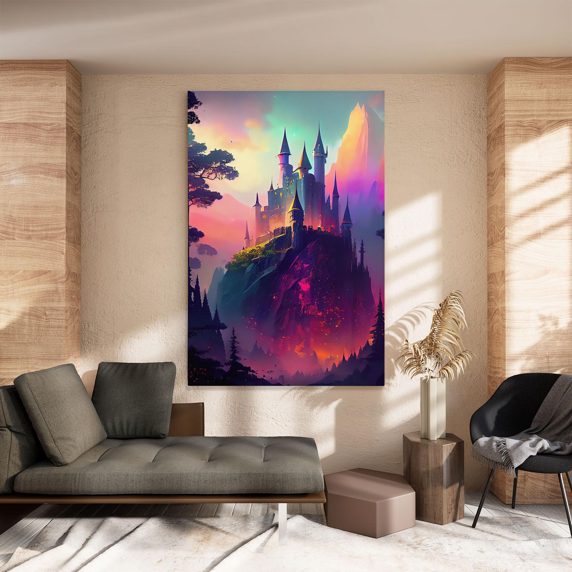 Tablou Canvas Purple Orange Castle mockup 8