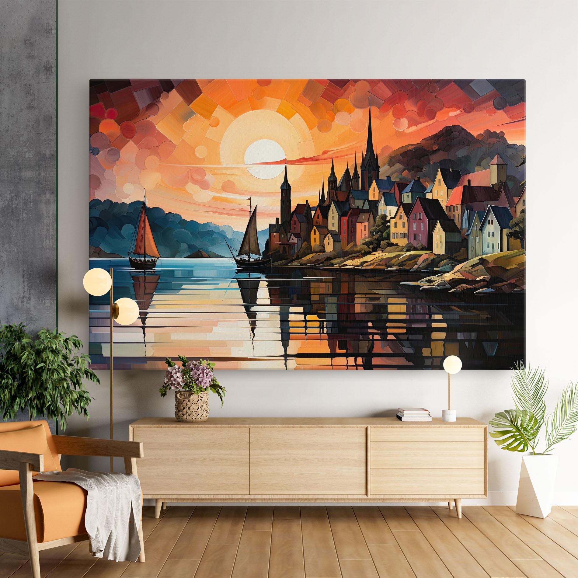 Tablou Canvas Castle Painting mockup 9