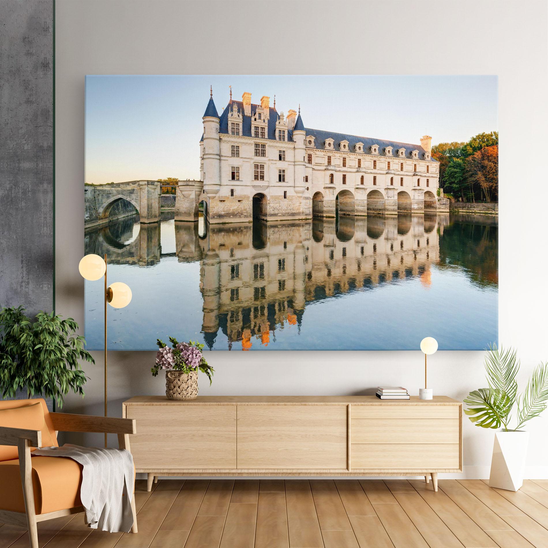 Tablou Canvas Chateau Chenonceau Castle mockup 9
