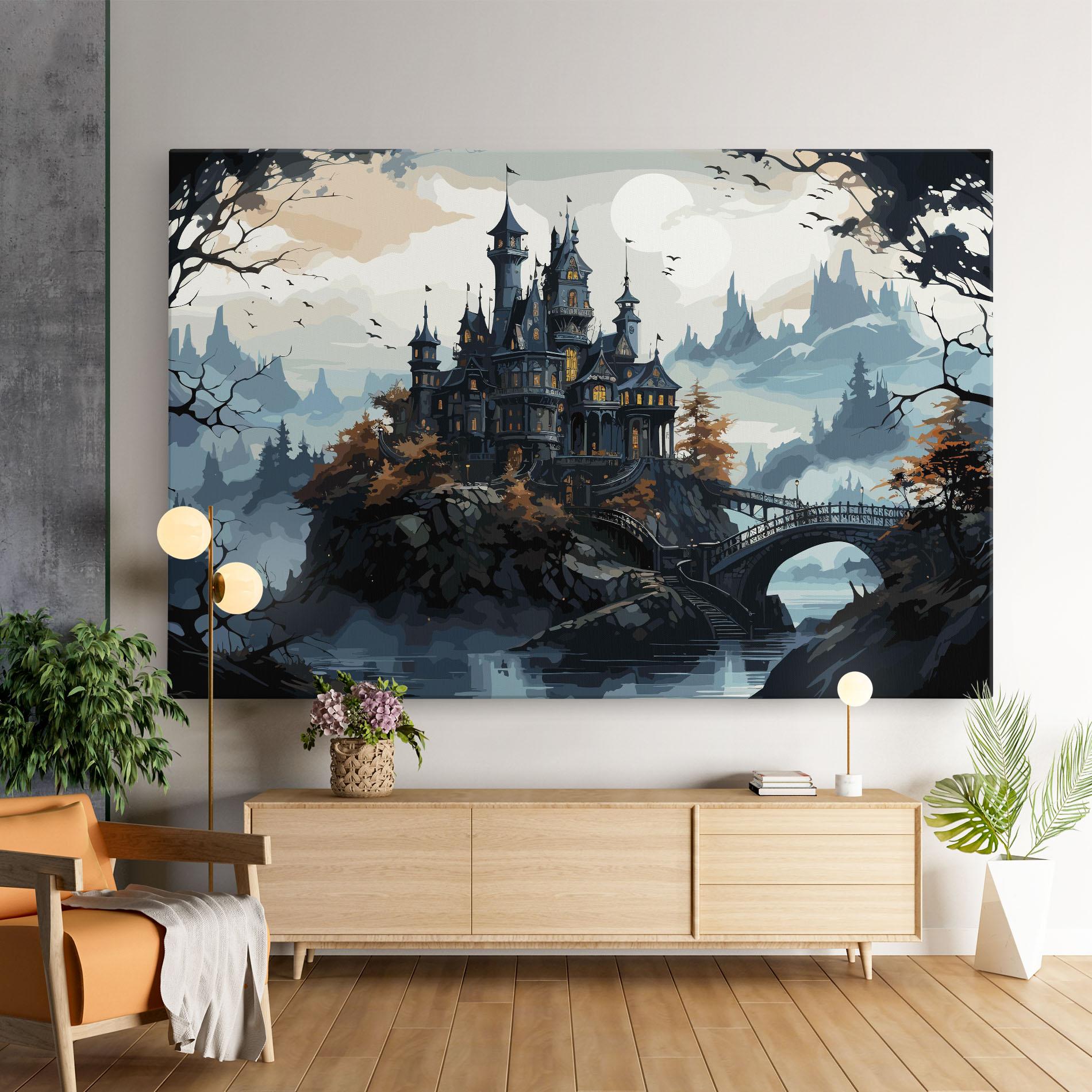 Tablou Canvas Grey Big Castle mockup 9