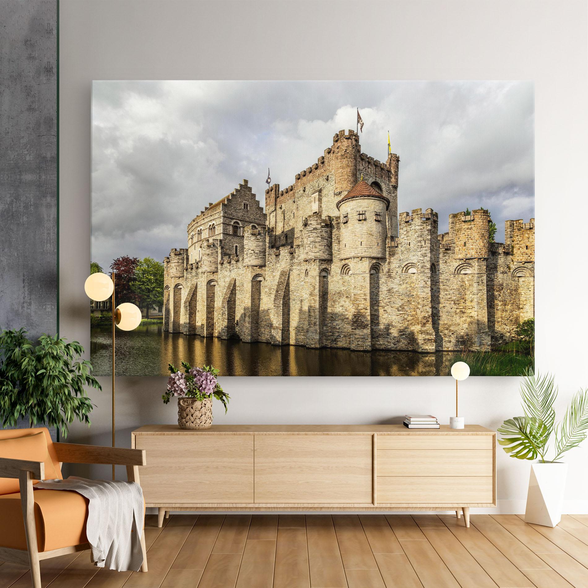Tablou Canvas Medieval Castle Belgium mockup 9