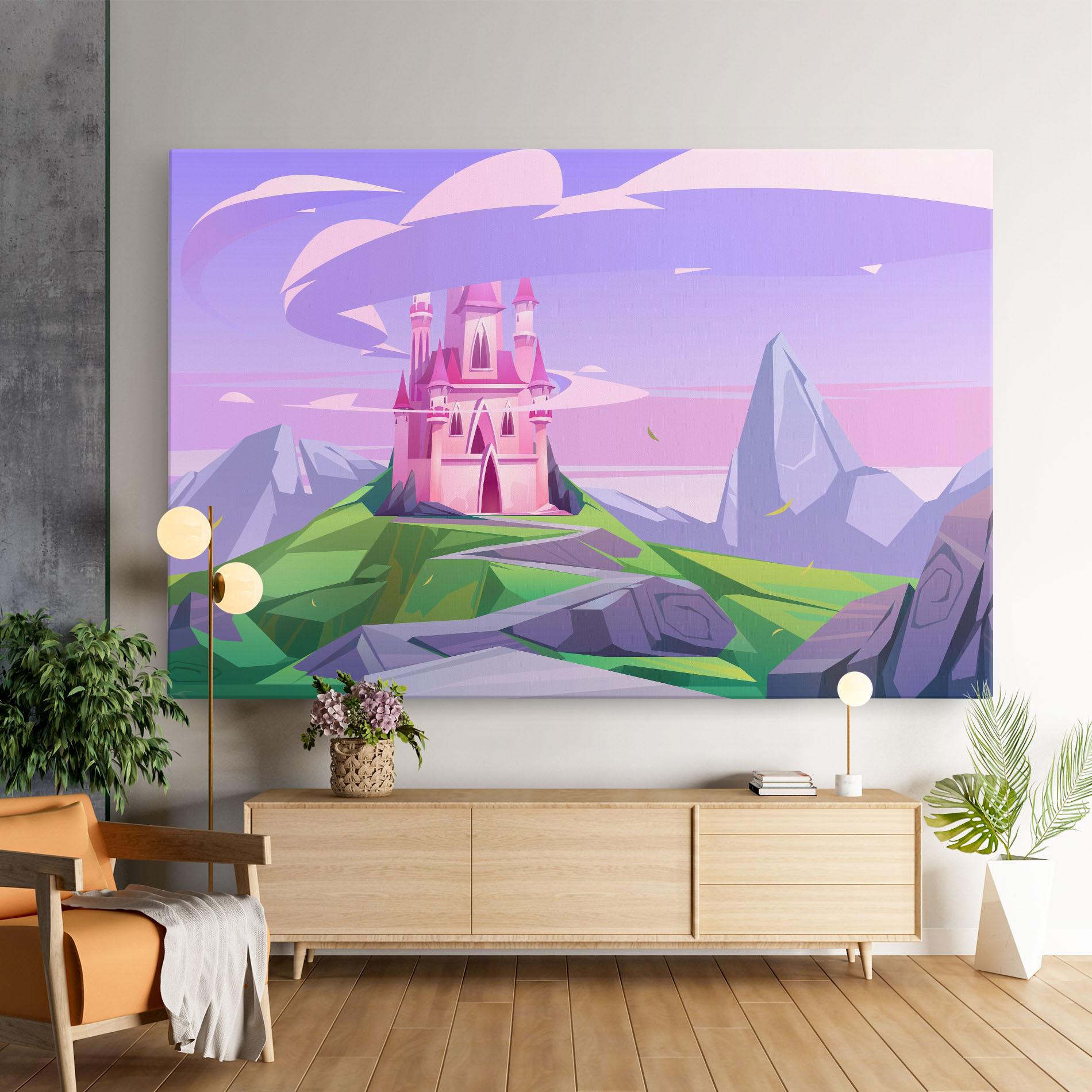 Tablou Canvas Pink Castle mockup 9