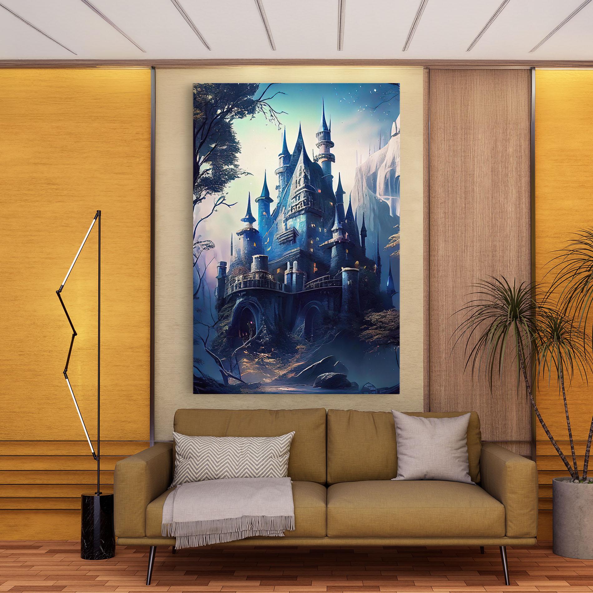 Tablou Canvas Blue Art Castle mockup 9