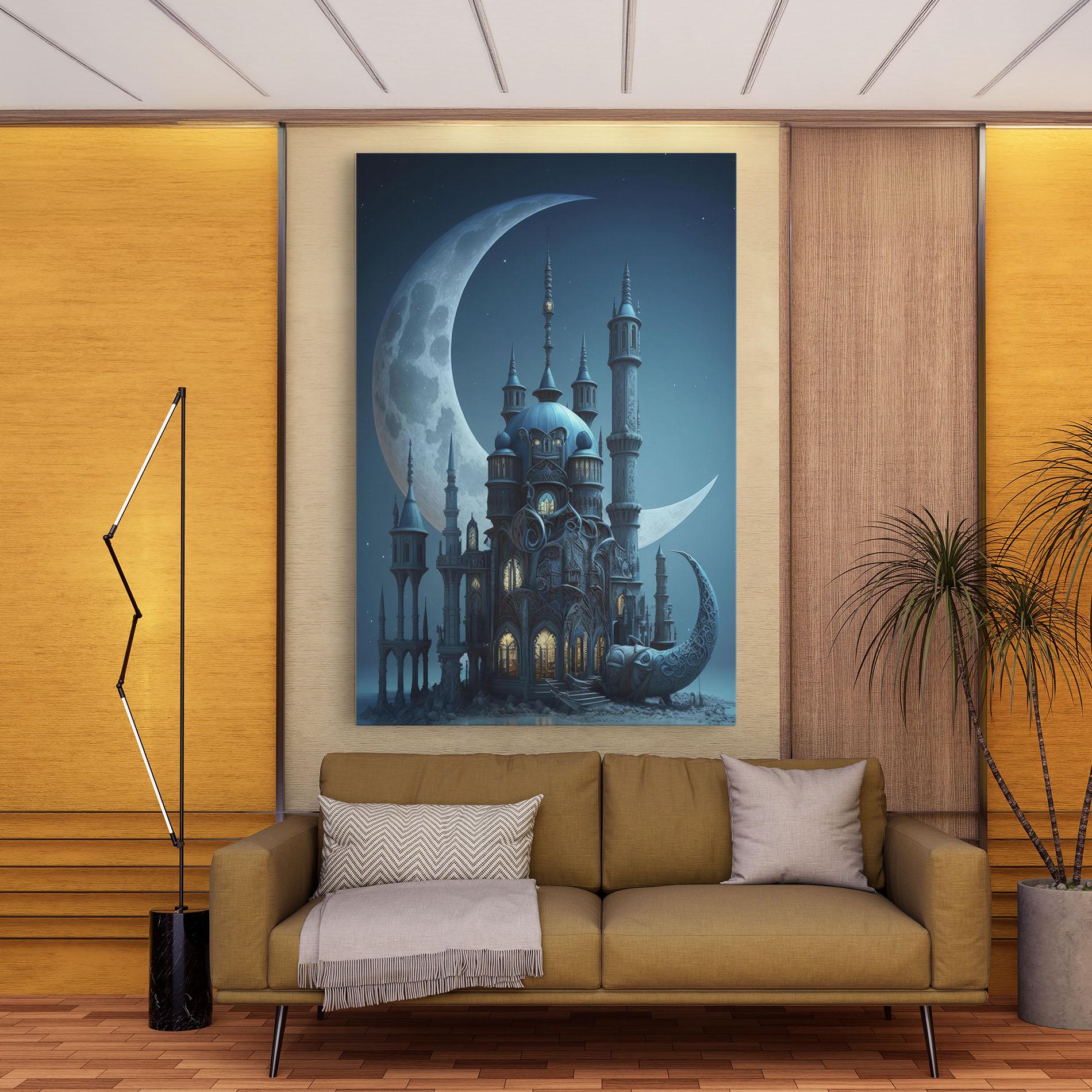 Tablou Canvas Mosque Moon mockup 9