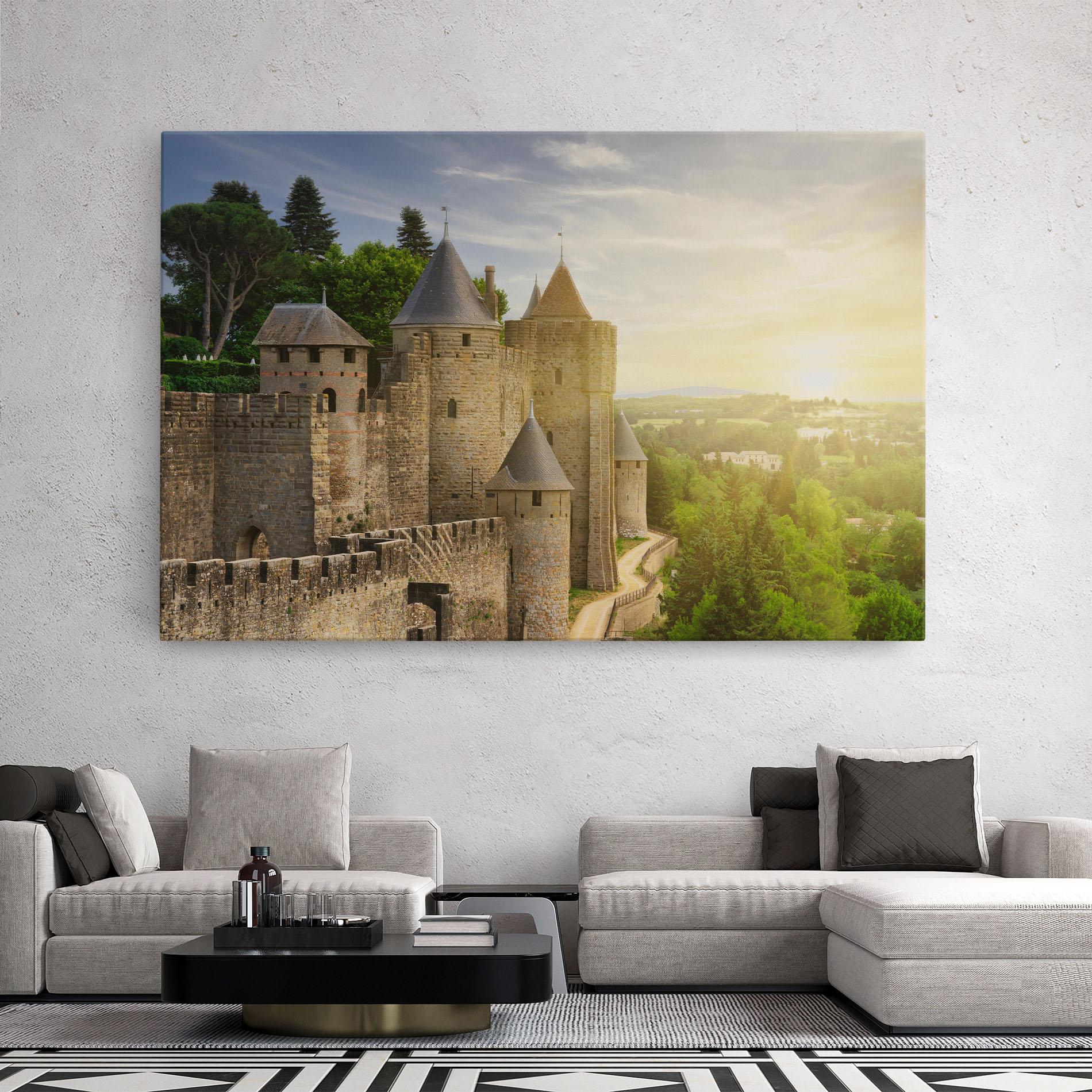 Tablou Canvas Carcassonne France mockup 2