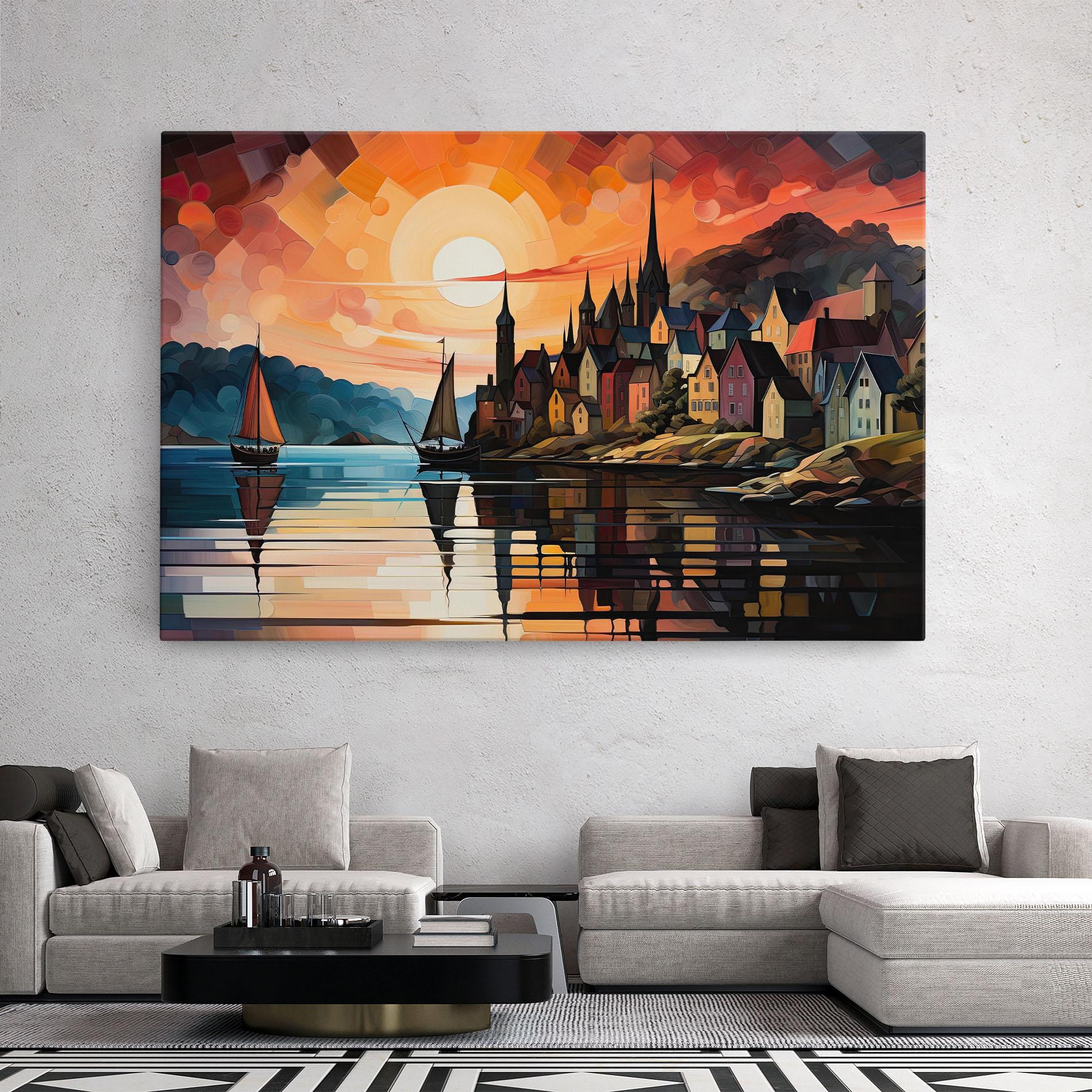 Tablou Canvas Castle Painting mockup 2