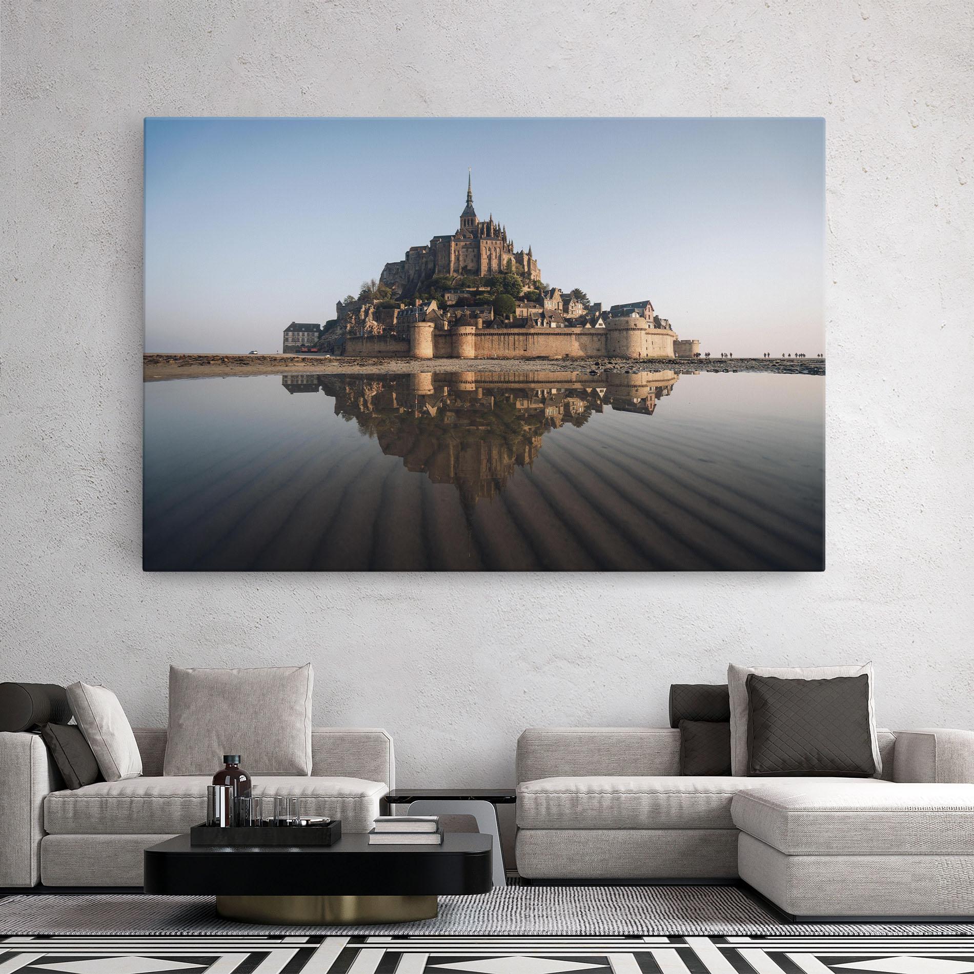 Tablou Canvas Castle Reflection mockup 2
