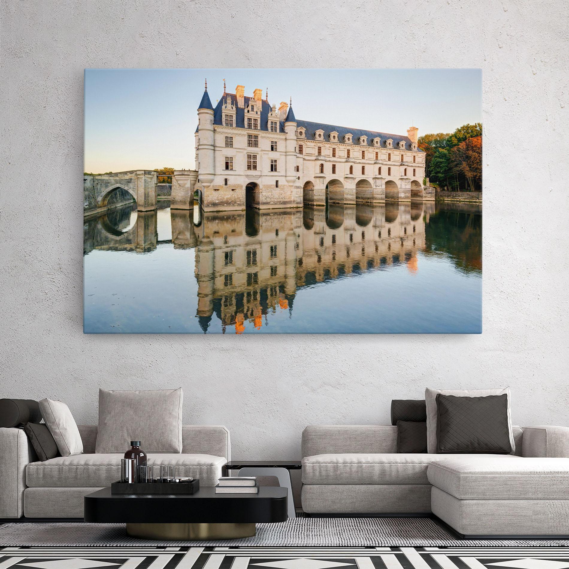 Tablou Canvas Chateau Chenonceau Castle mockup 2