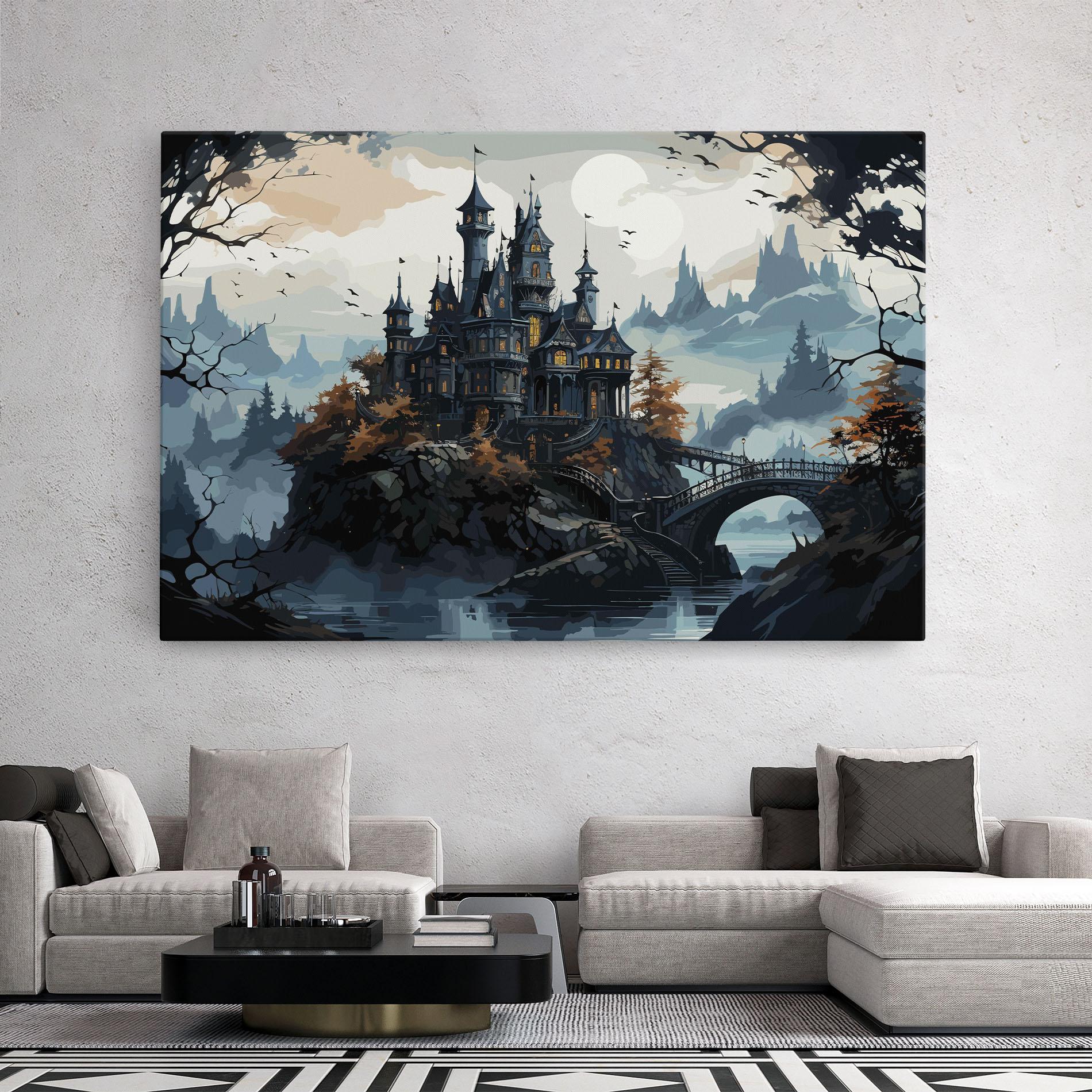 Tablou Canvas Grey Big Castle mockup 2