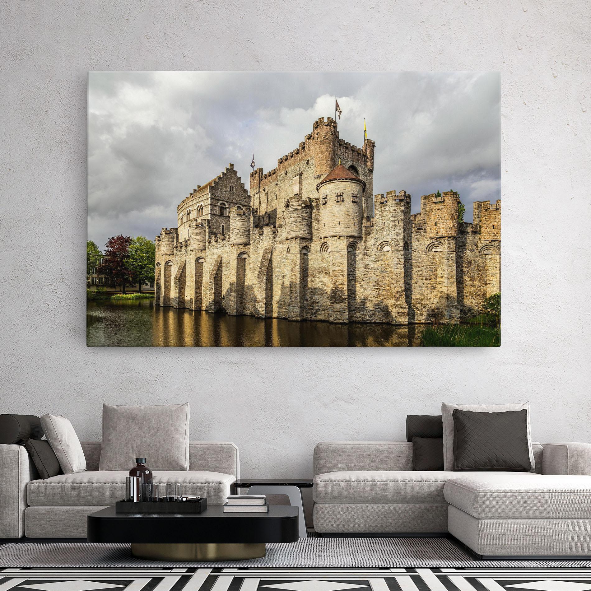 Tablou Canvas Medieval Castle Belgium mockup 2