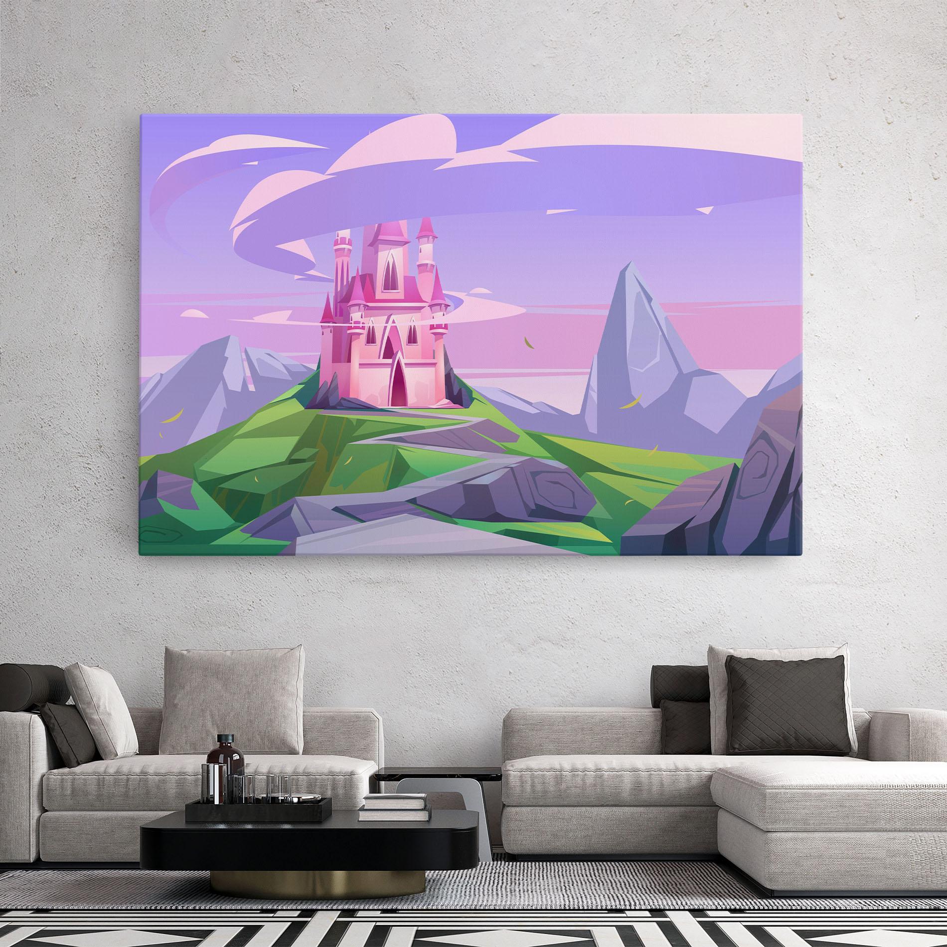 Tablou Canvas Pink Castle mockup 2