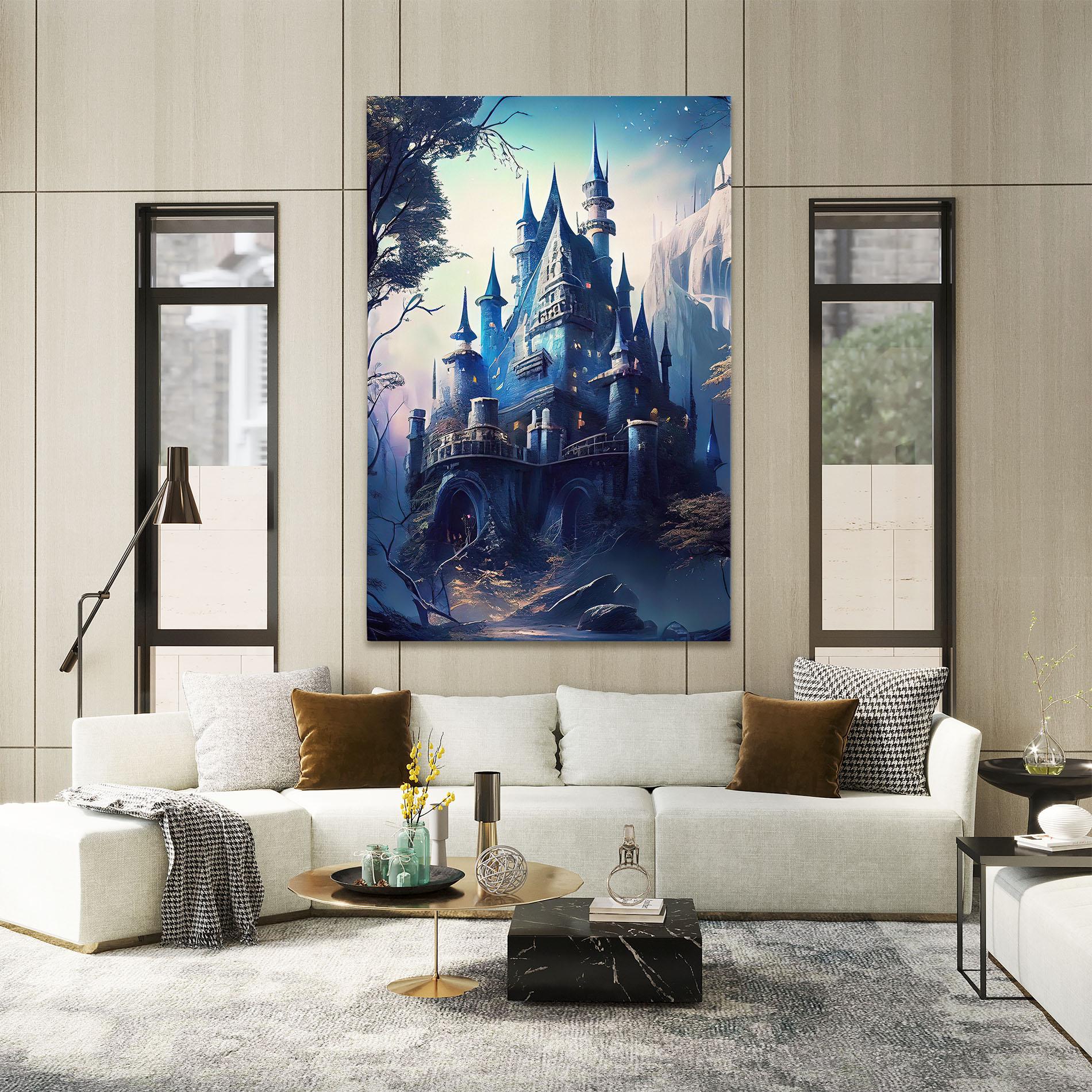 Tablou Canvas Blue Art Castle mockup 2
