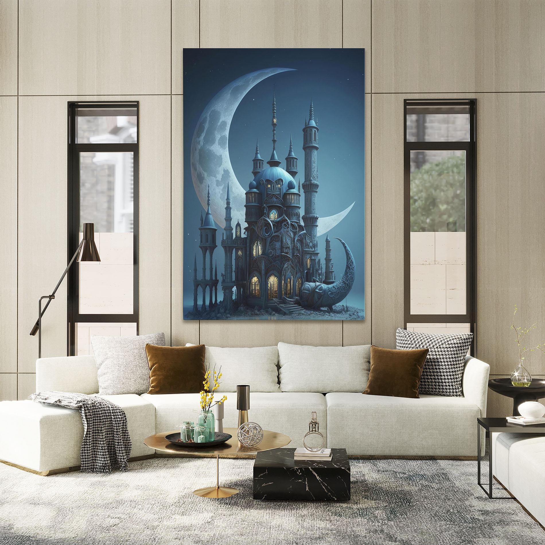 Tablou Canvas Mosque Moon mockup 2