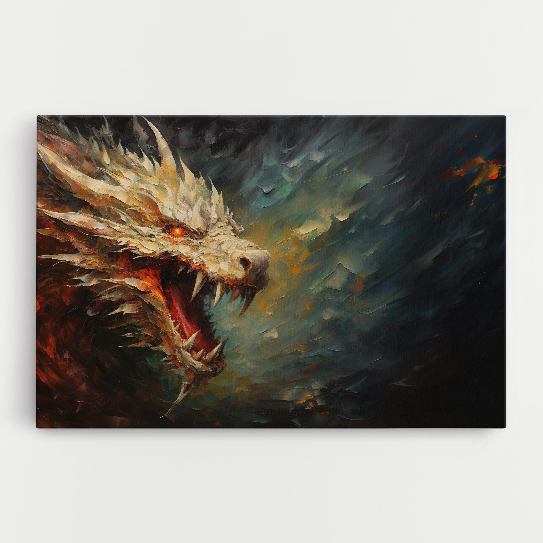 Tablou Canvas Angry Dragon Painting mockup 0