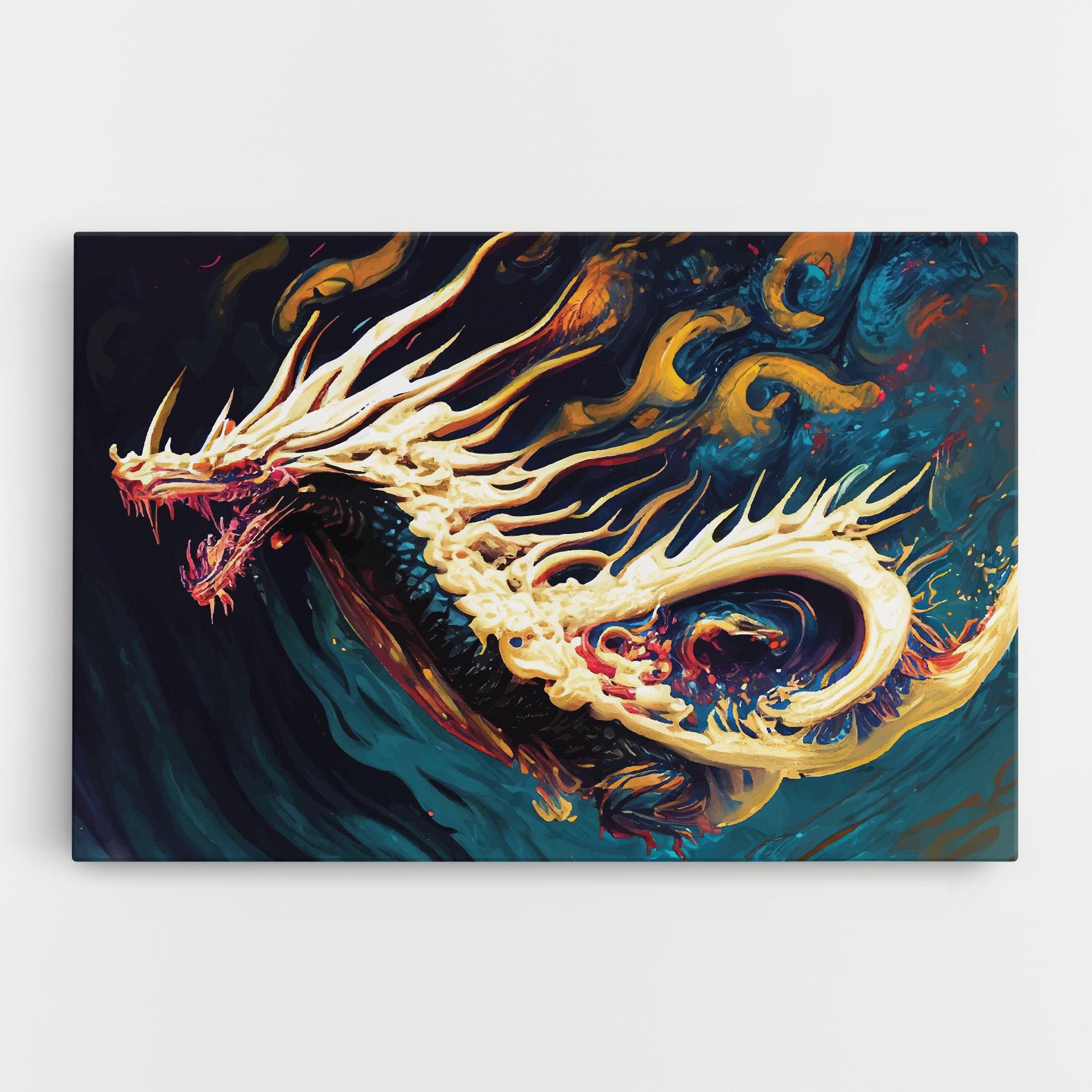 Tablou Canvas Flying Acrylic Dragon mockup 0
