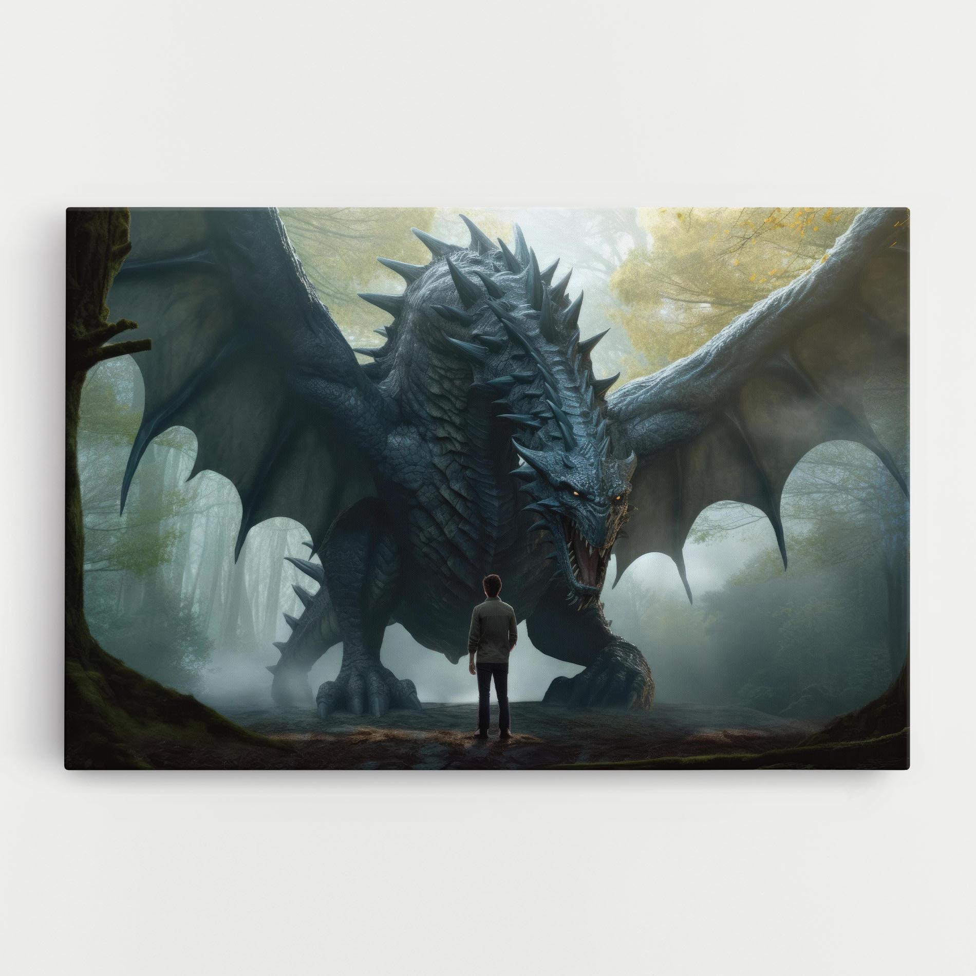 Tablou Canvas Huge Dragon Fantasy mockup 0