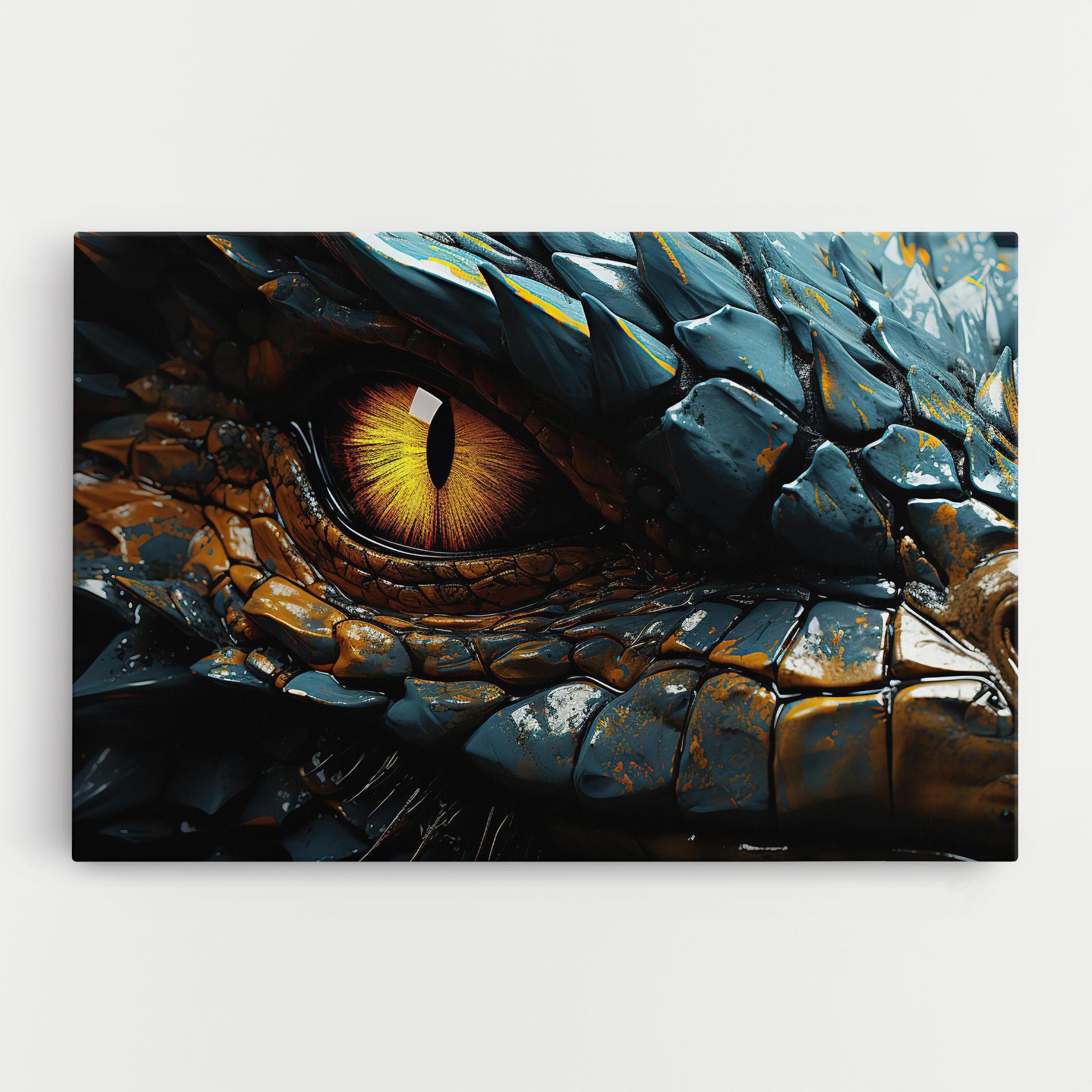 Tablou Canvas Yellow Dragon Eye mockup 0