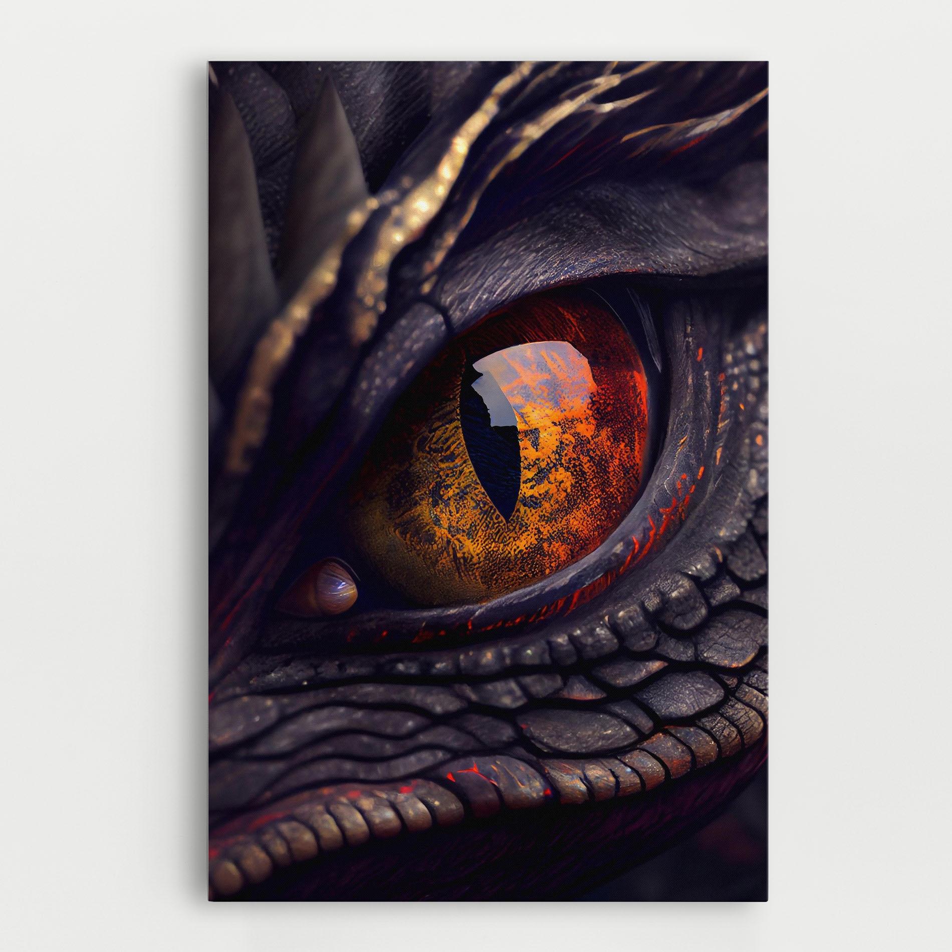 Tablou Canvas Close Up Red Eye Dragon mockup 0