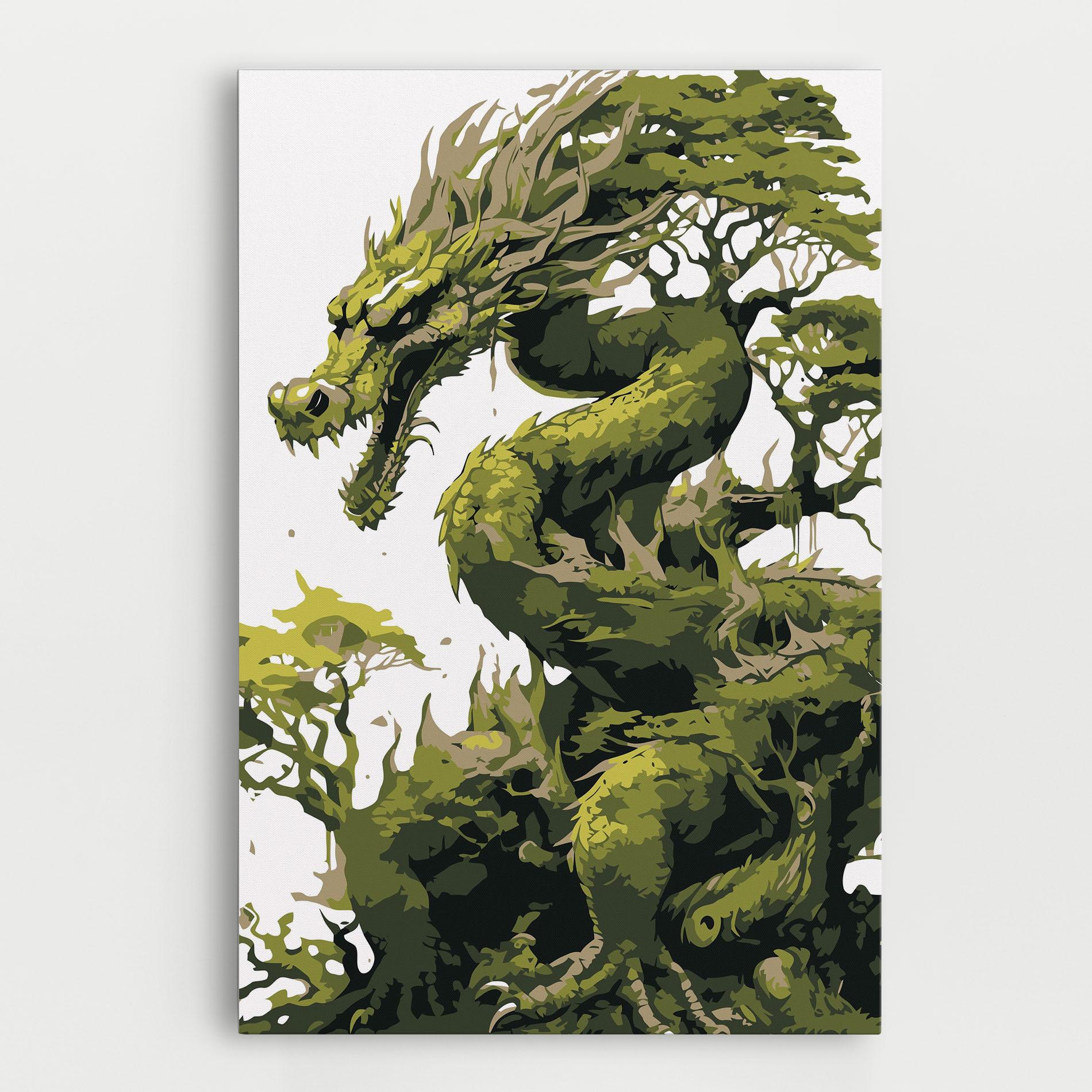 Tablou Canvas Green Nature Dragon mockup 0