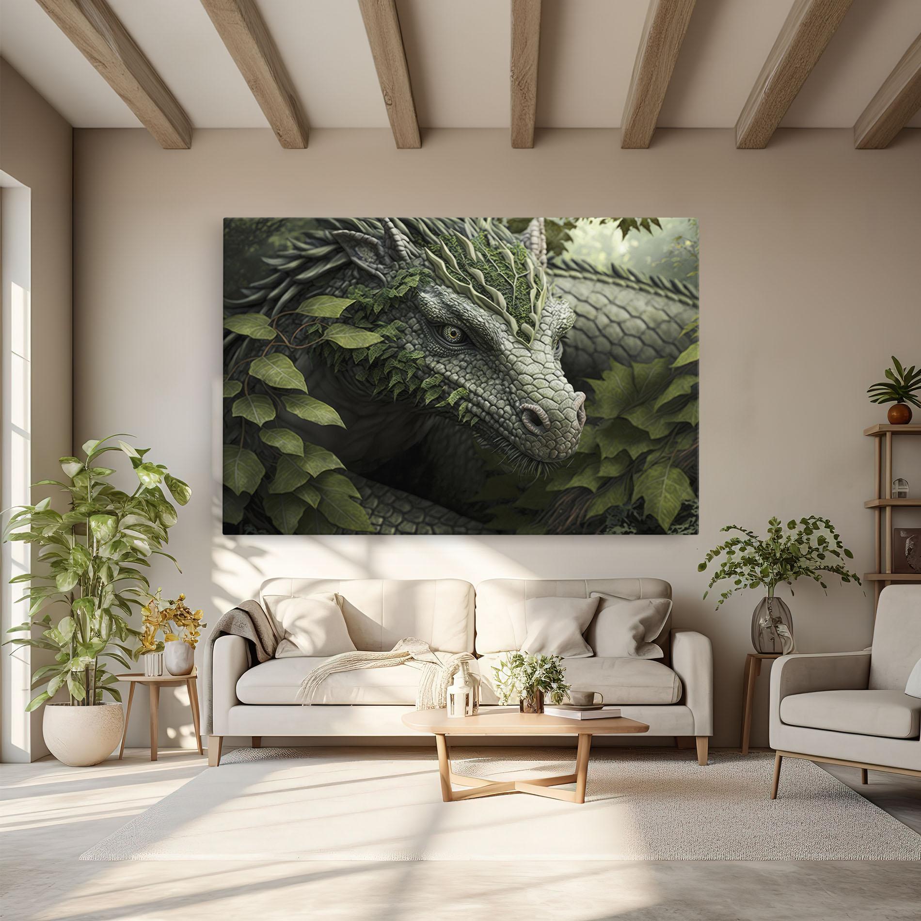 Tablou Canvas Ancient Forest Dragon mockup 6