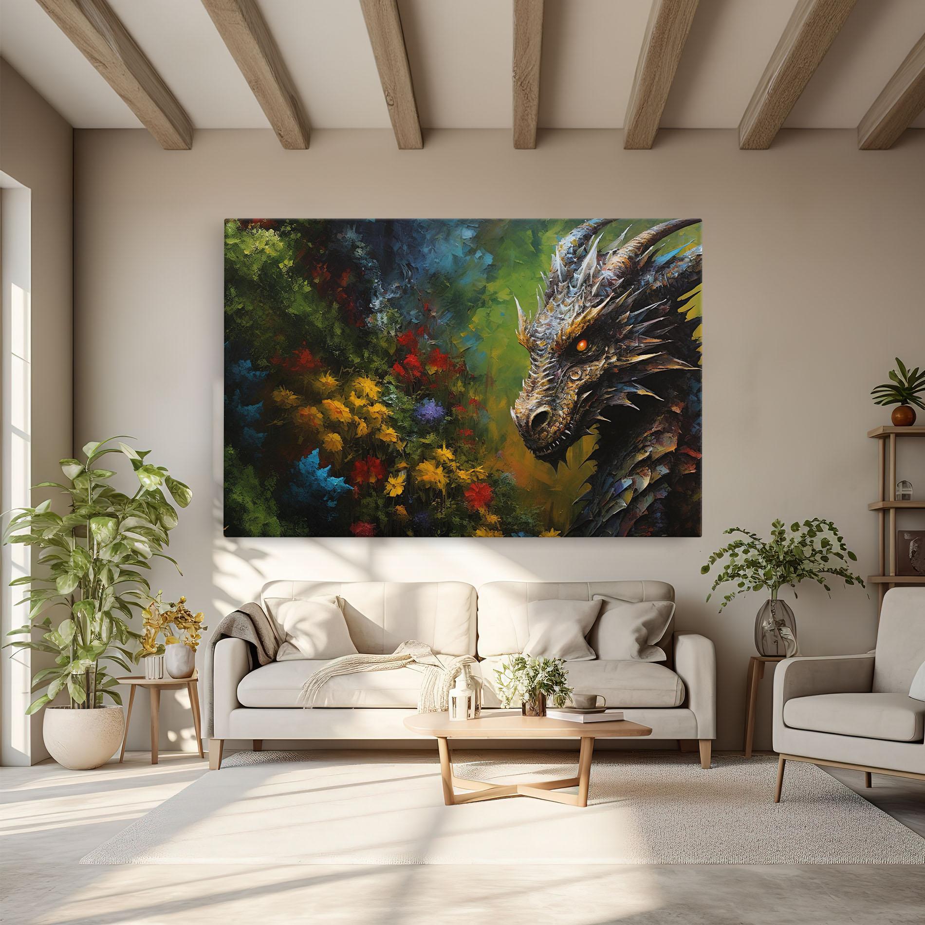 Tablou Canvas Dragon In Nature mockup 6