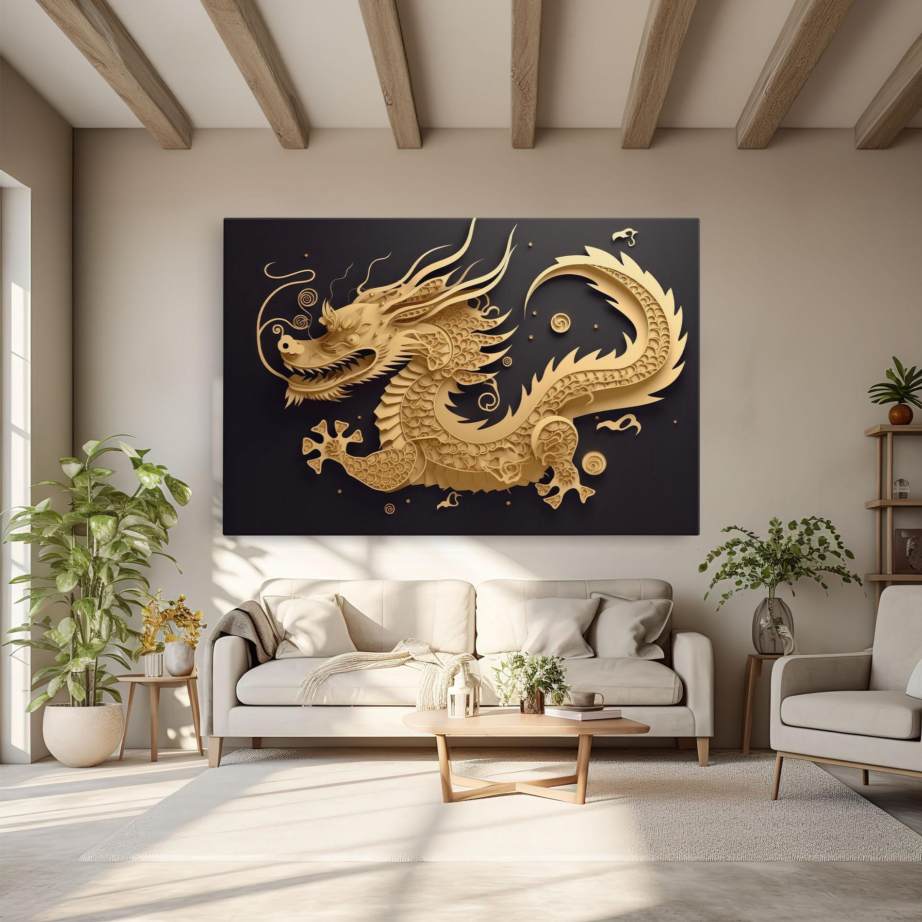 Tablou Canvas Dragon Zodiac Sign mockup 6