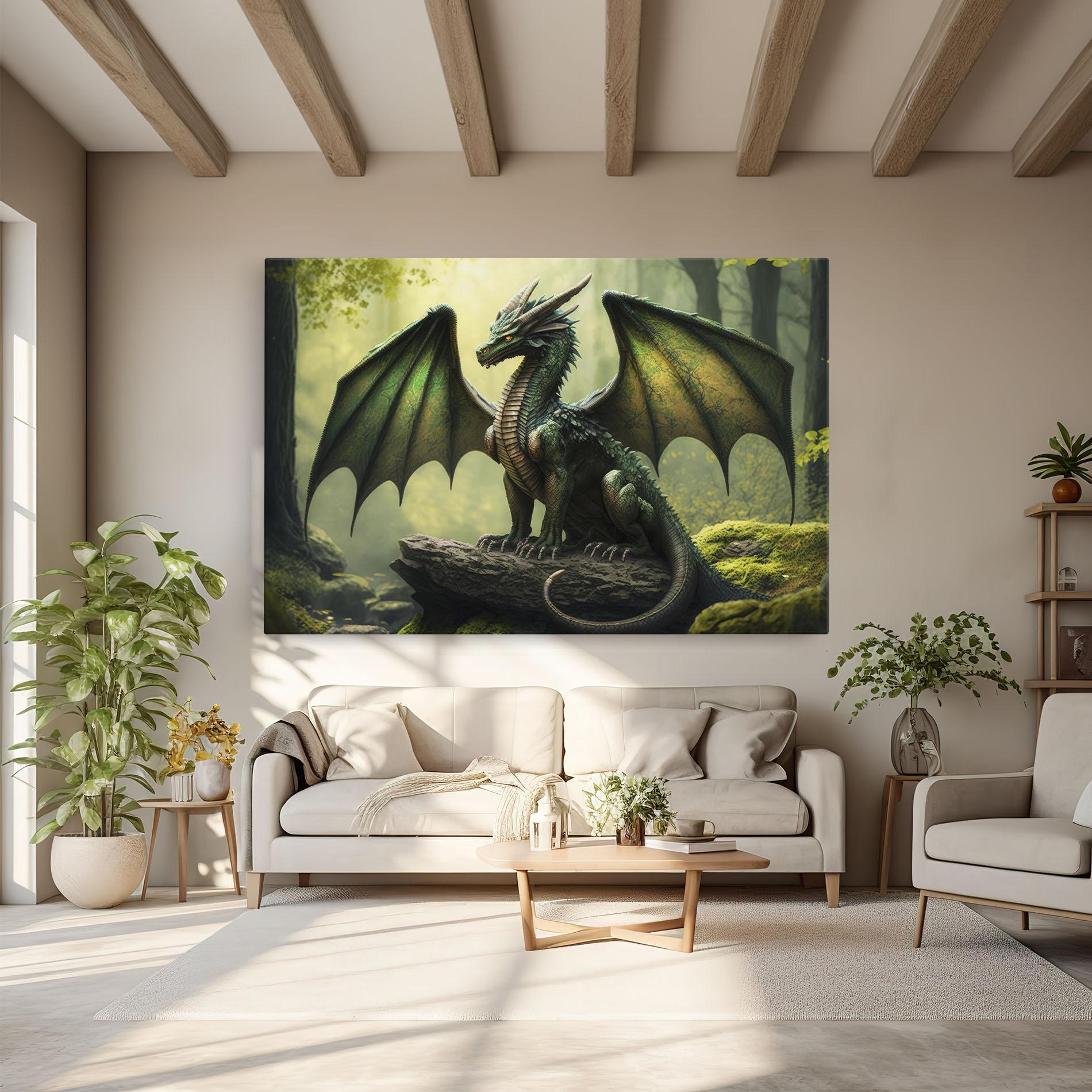 Tablou Canvas Green Dragon mockup 6