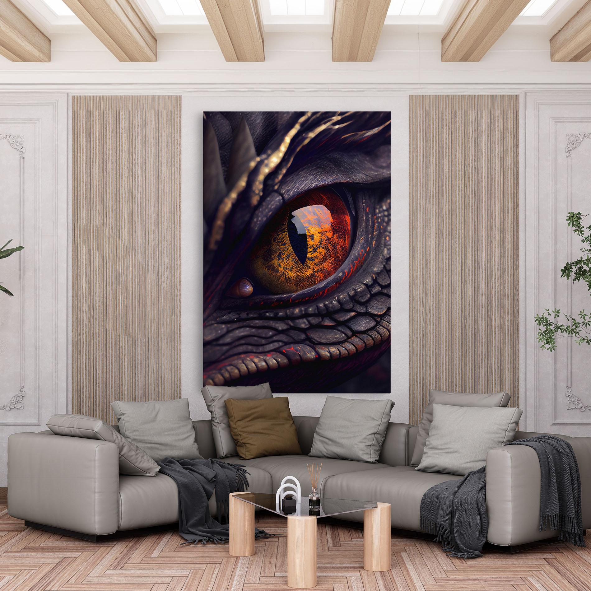 Tablou Canvas Close Up Red Eye Dragon mockup 6