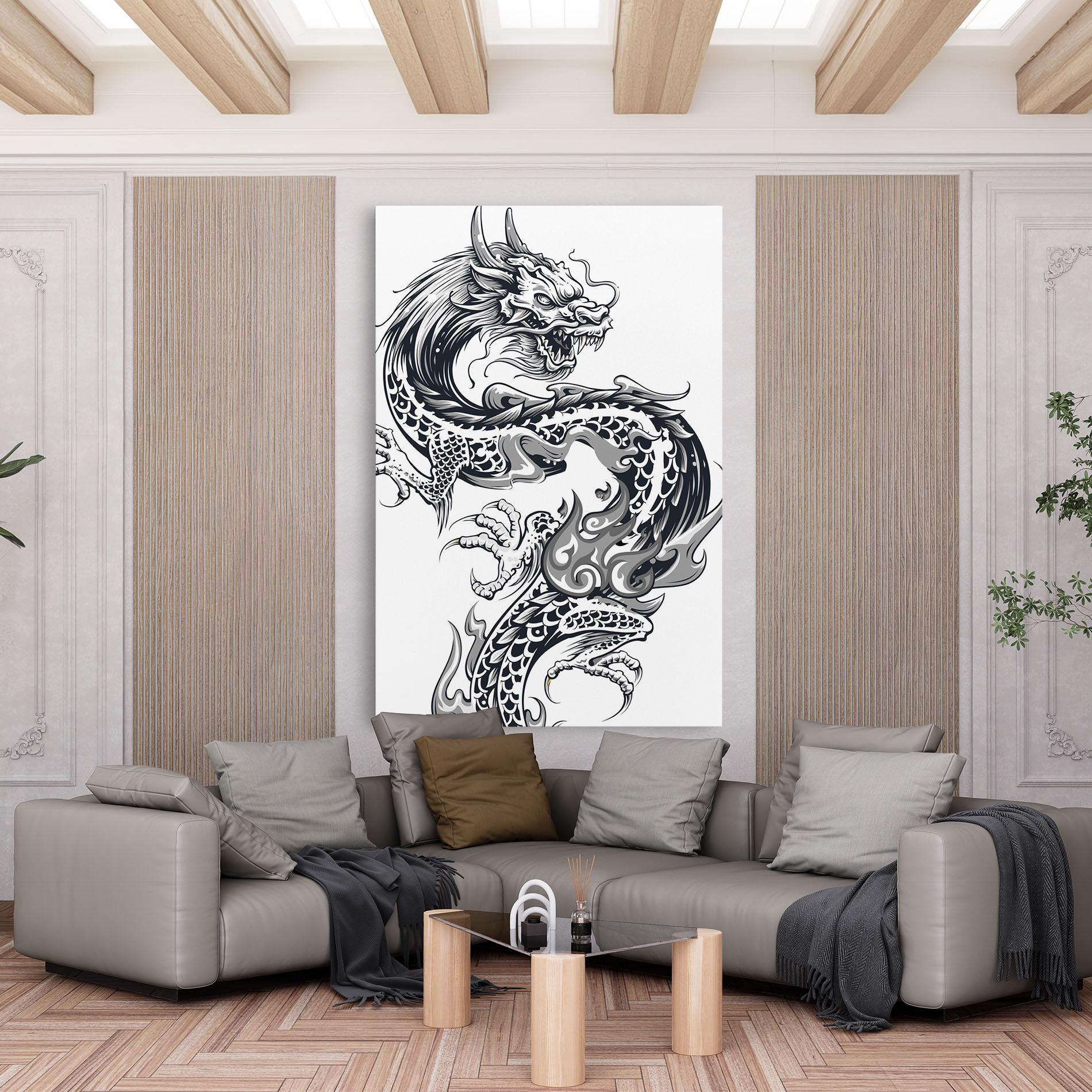 Tablou Canvas Dragon Line mockup 6
