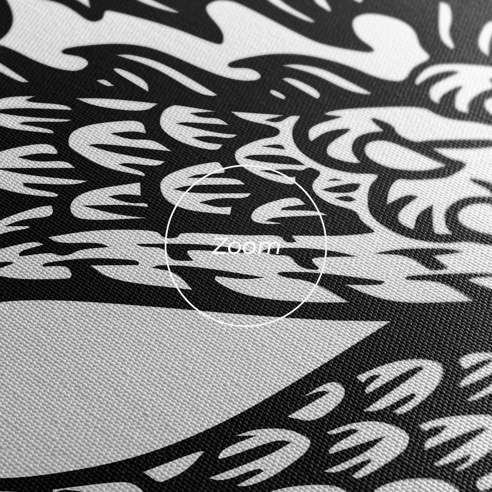 Tablou Canvas Dragon Black Line mockup 3