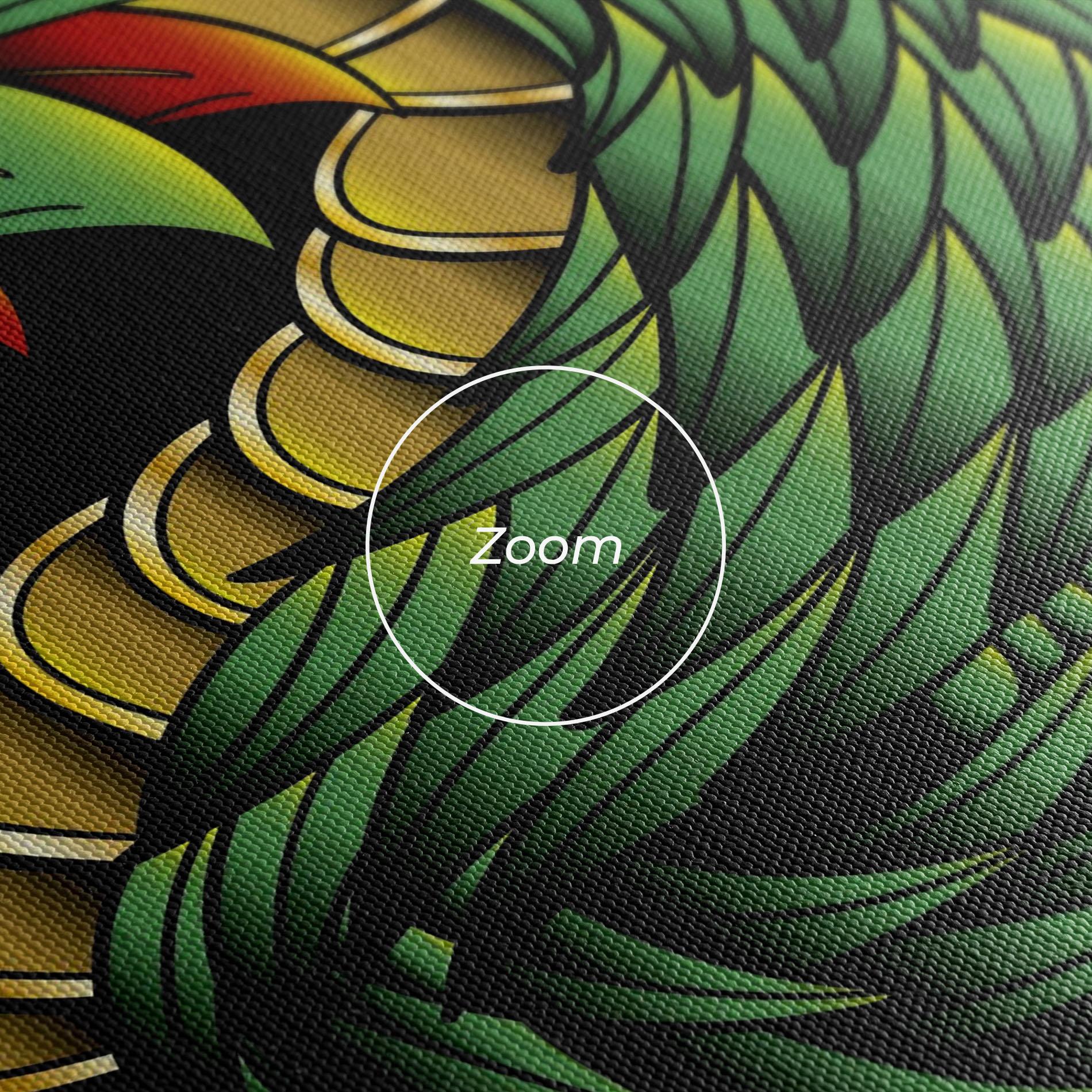 Tablou Canvas Green Yellow Dragon mockup 3
