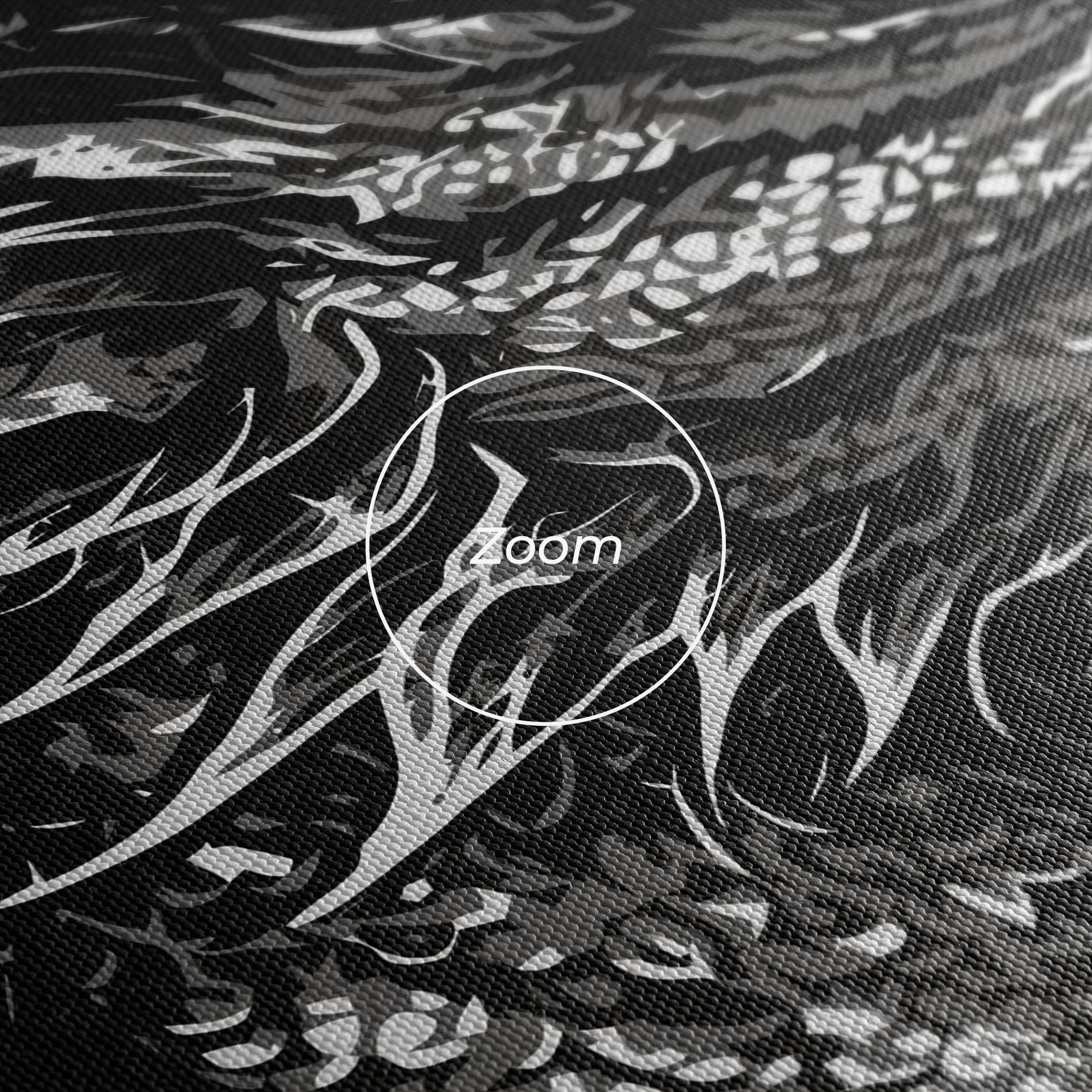 Tablou Canvas Grey White Dragon mockup 3