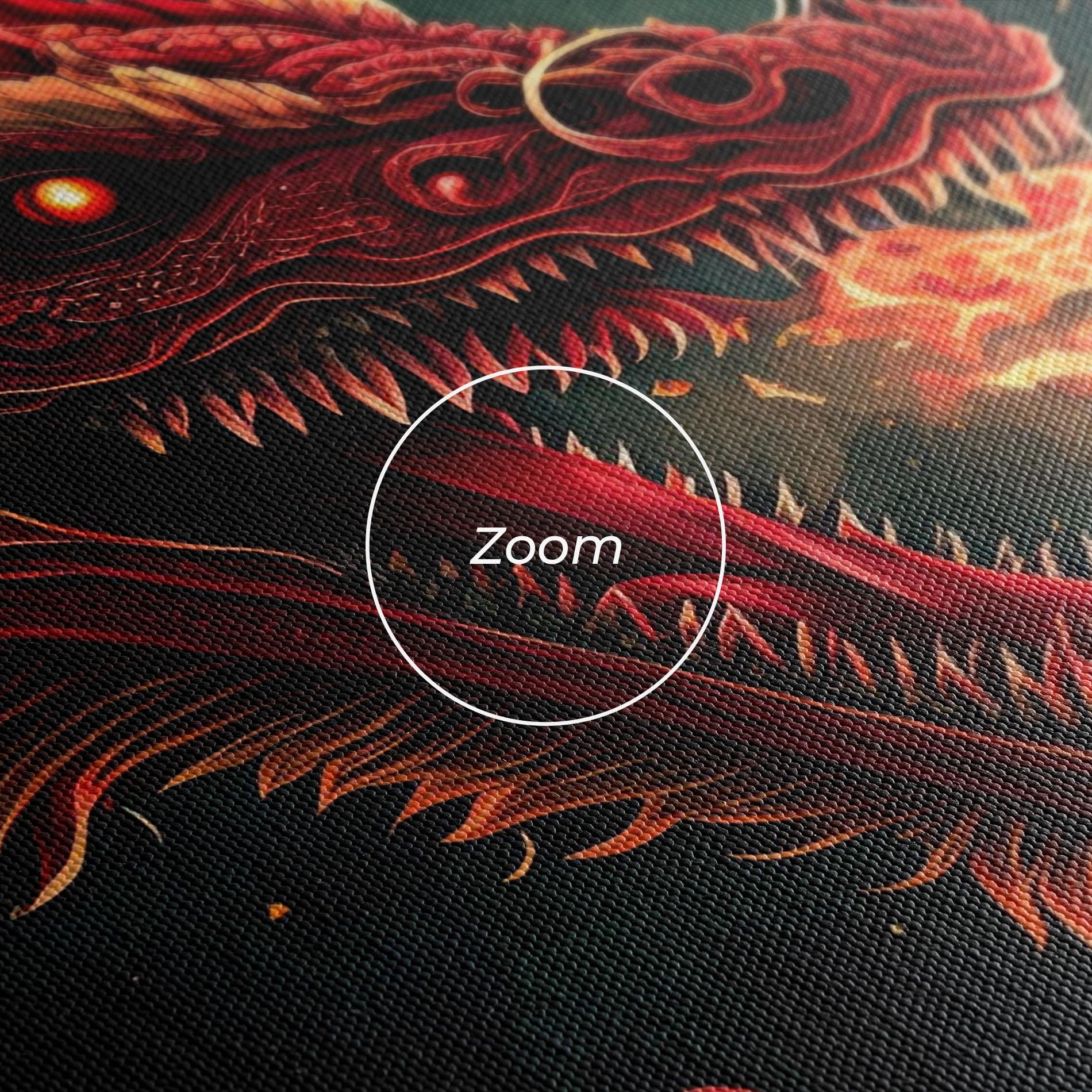 Tablou Canvas Red Fire Dragon mockup 3