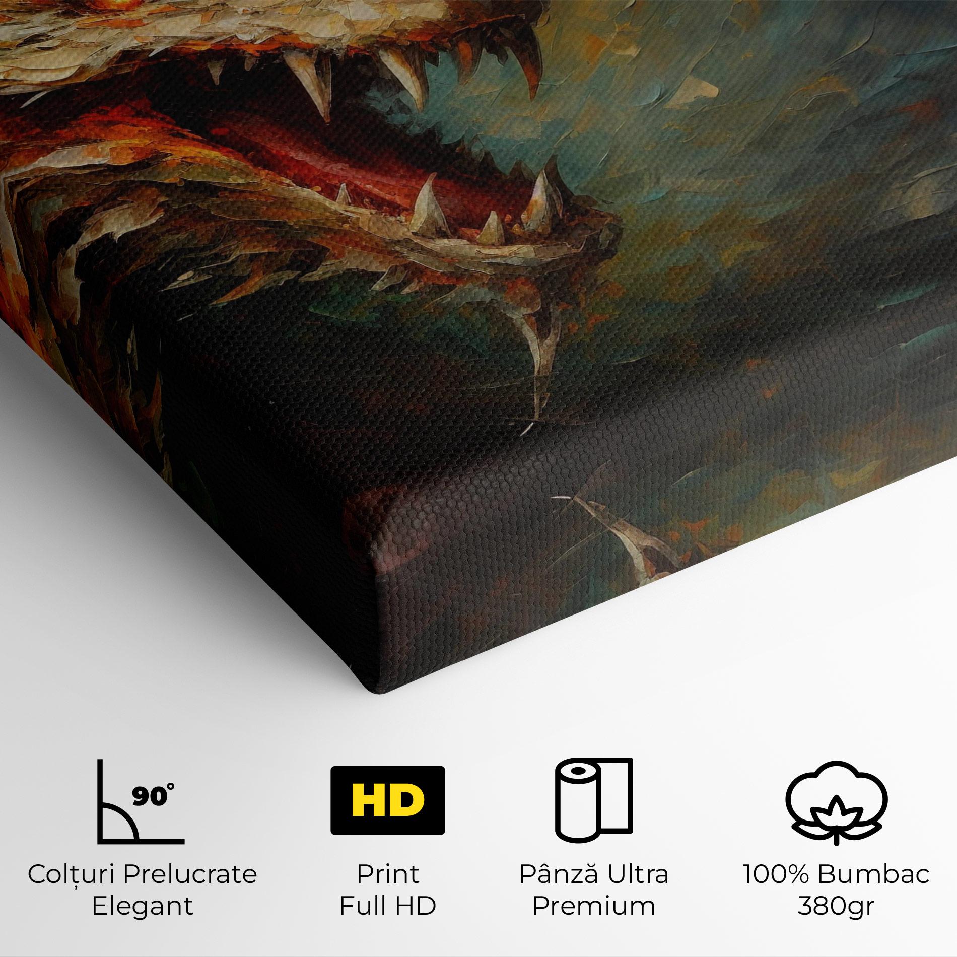 Tablou Canvas Angry Dragon Painting mockup 4