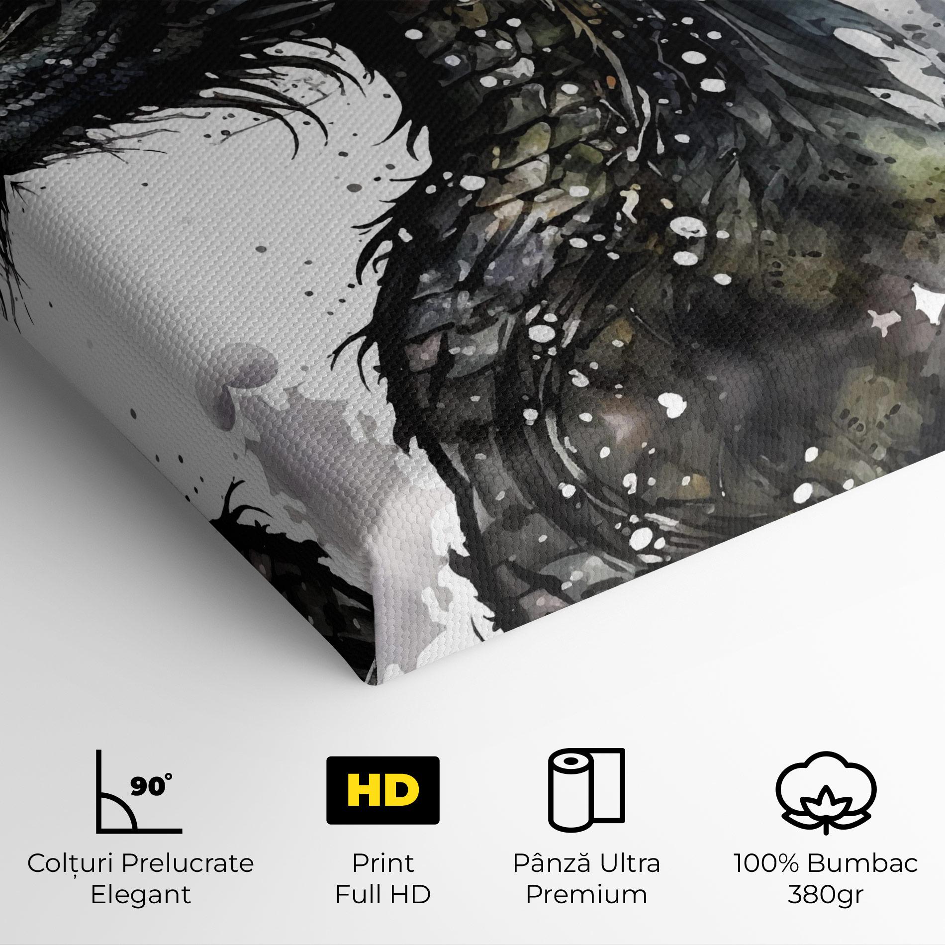 Tablou Canvas Black Dragon Art mockup 4