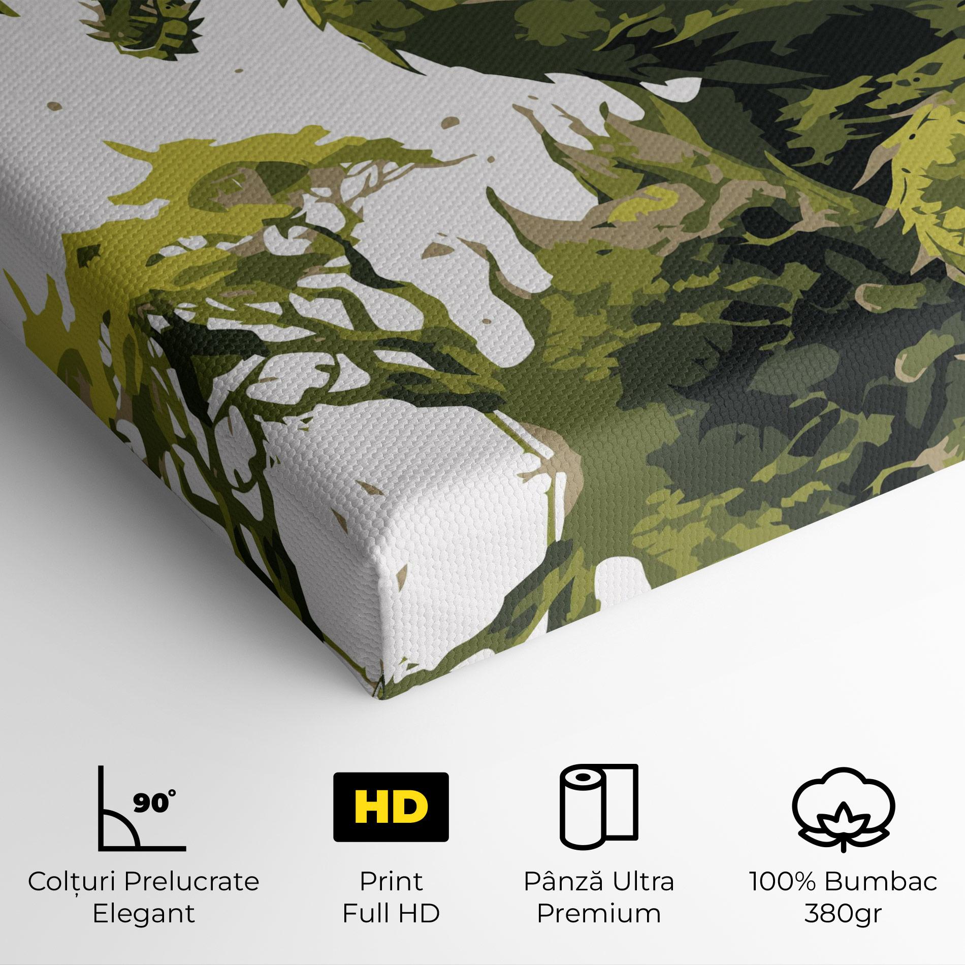 Tablou Canvas Green Nature Dragon mockup 4