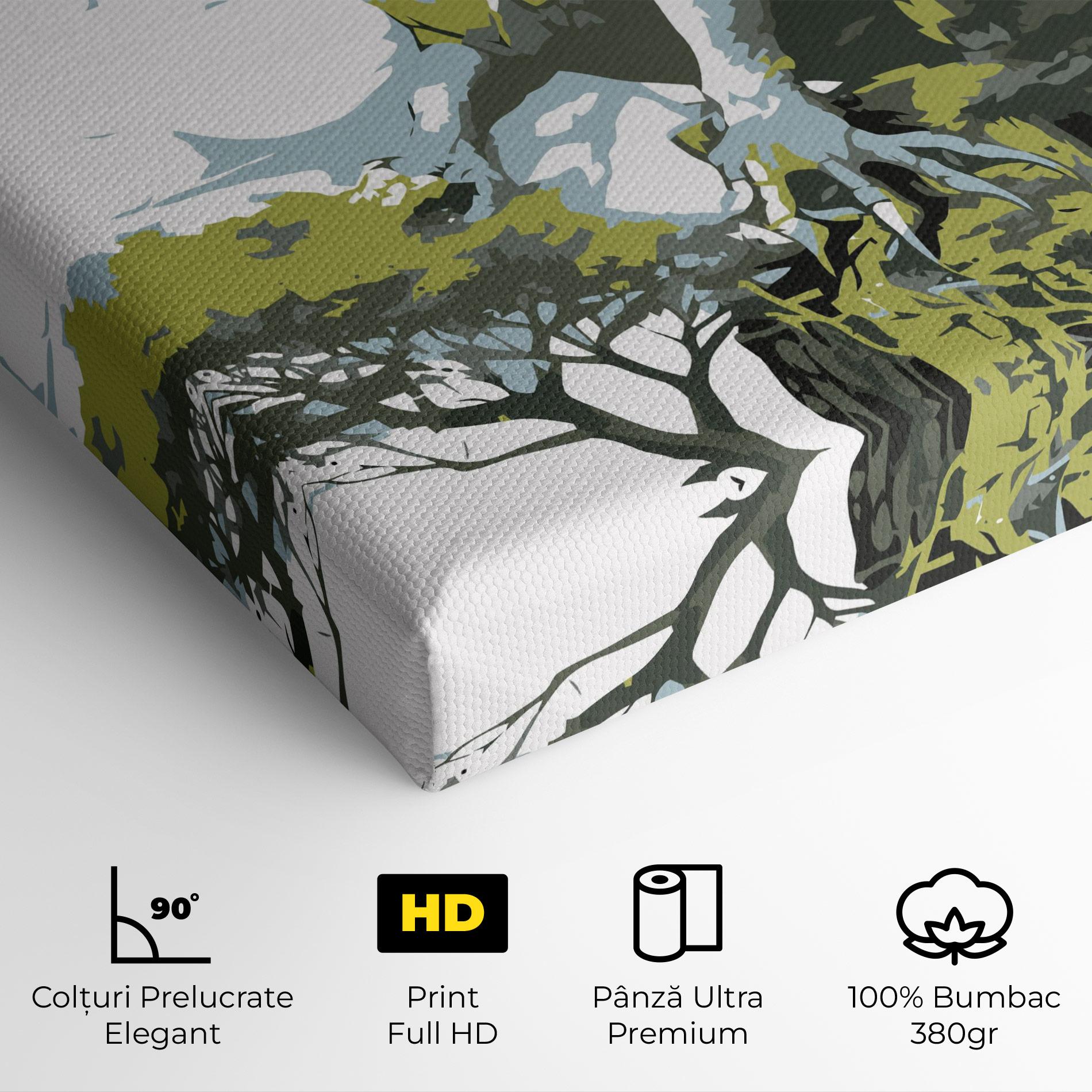 Tablou Canvas Grey Nature Dragon mockup 4