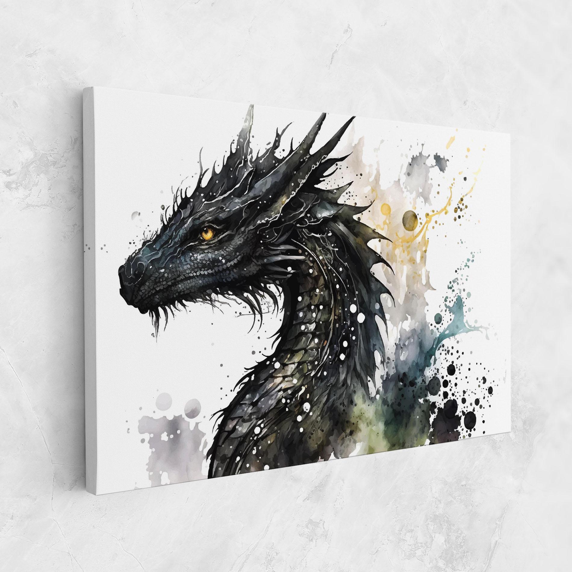 Tablou Canvas Black Dragon Art mockup 1