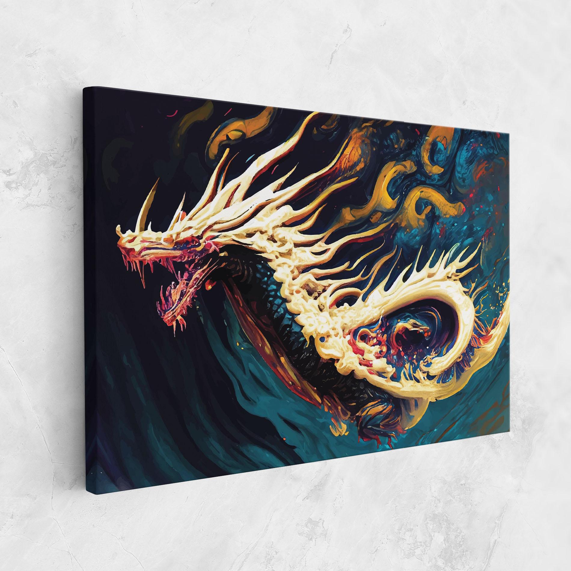 Tablou Canvas Flying Acrylic Dragon mockup 1