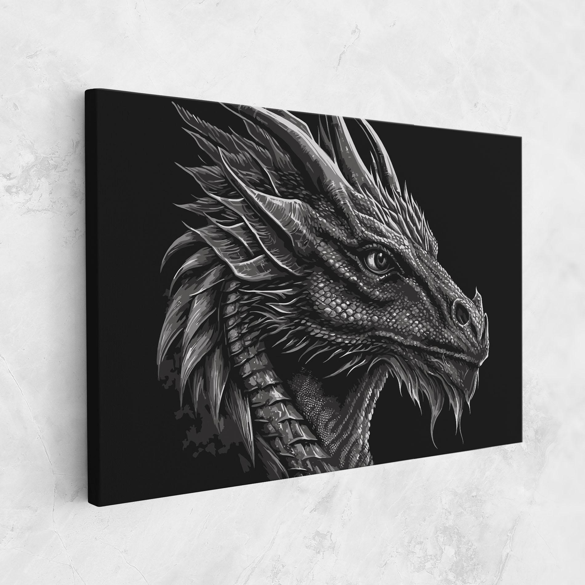 Tablou Canvas Grey Dragon mockup 1