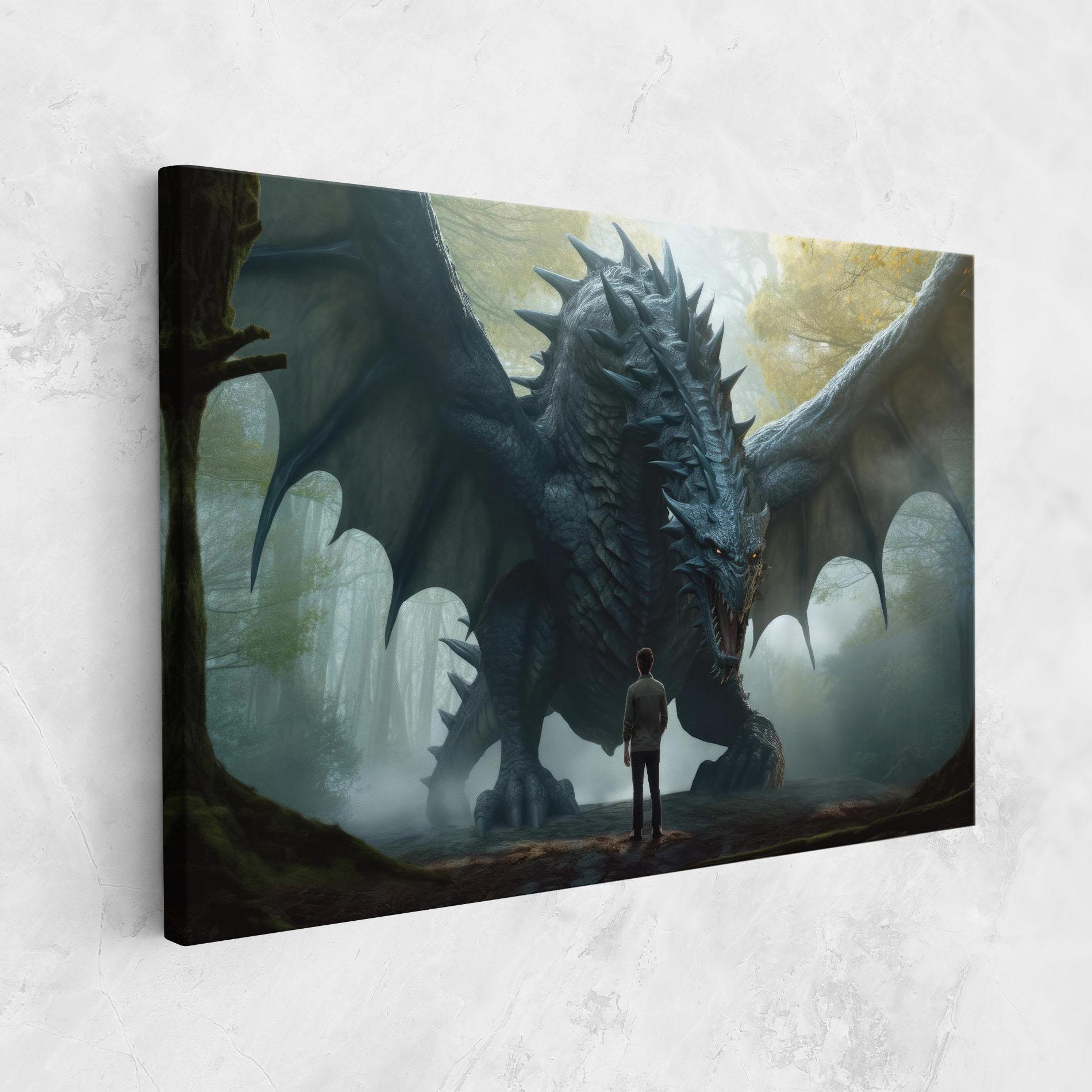 Tablou Canvas Huge Dragon Fantasy mockup 1
