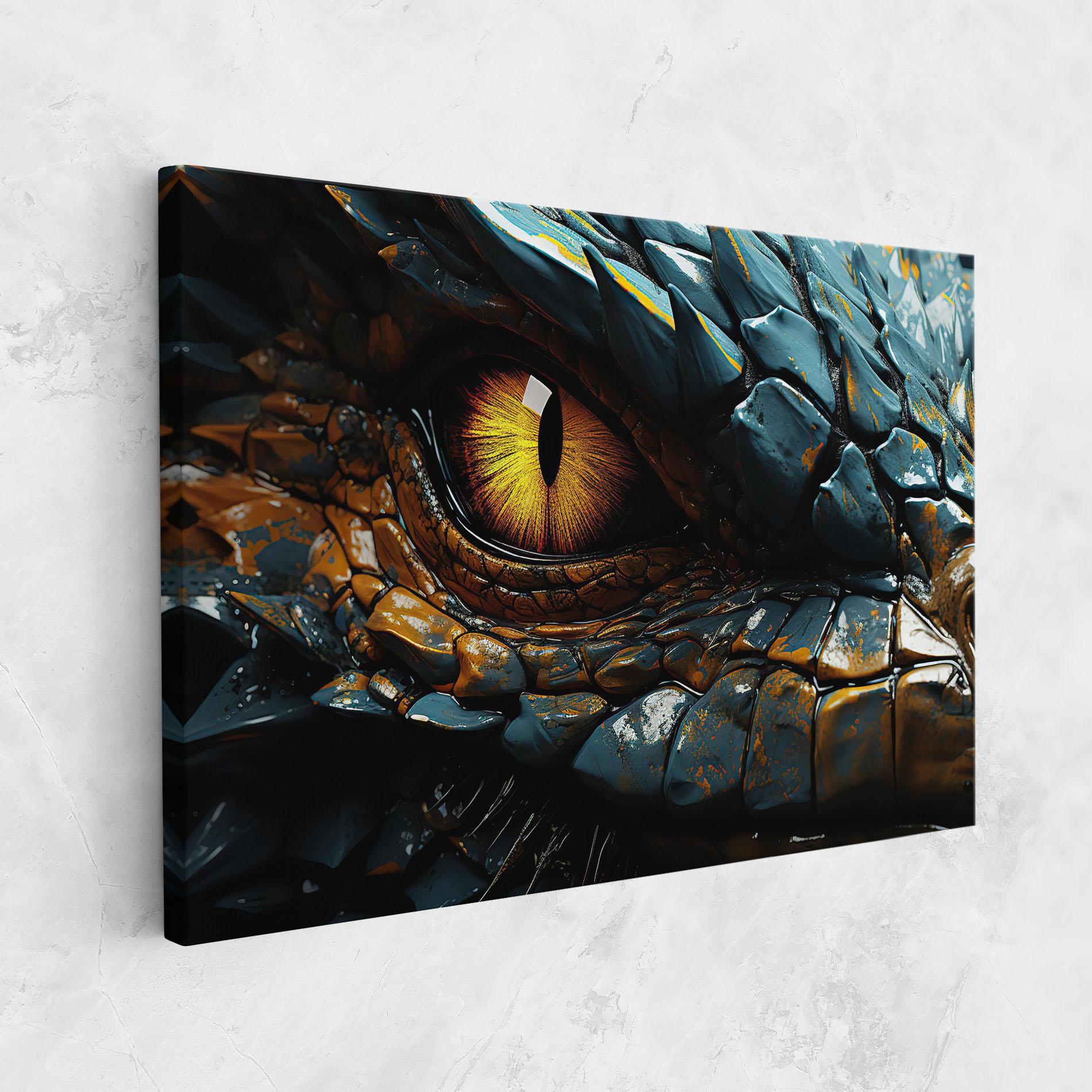 Tablou Canvas Yellow Dragon Eye mockup 1
