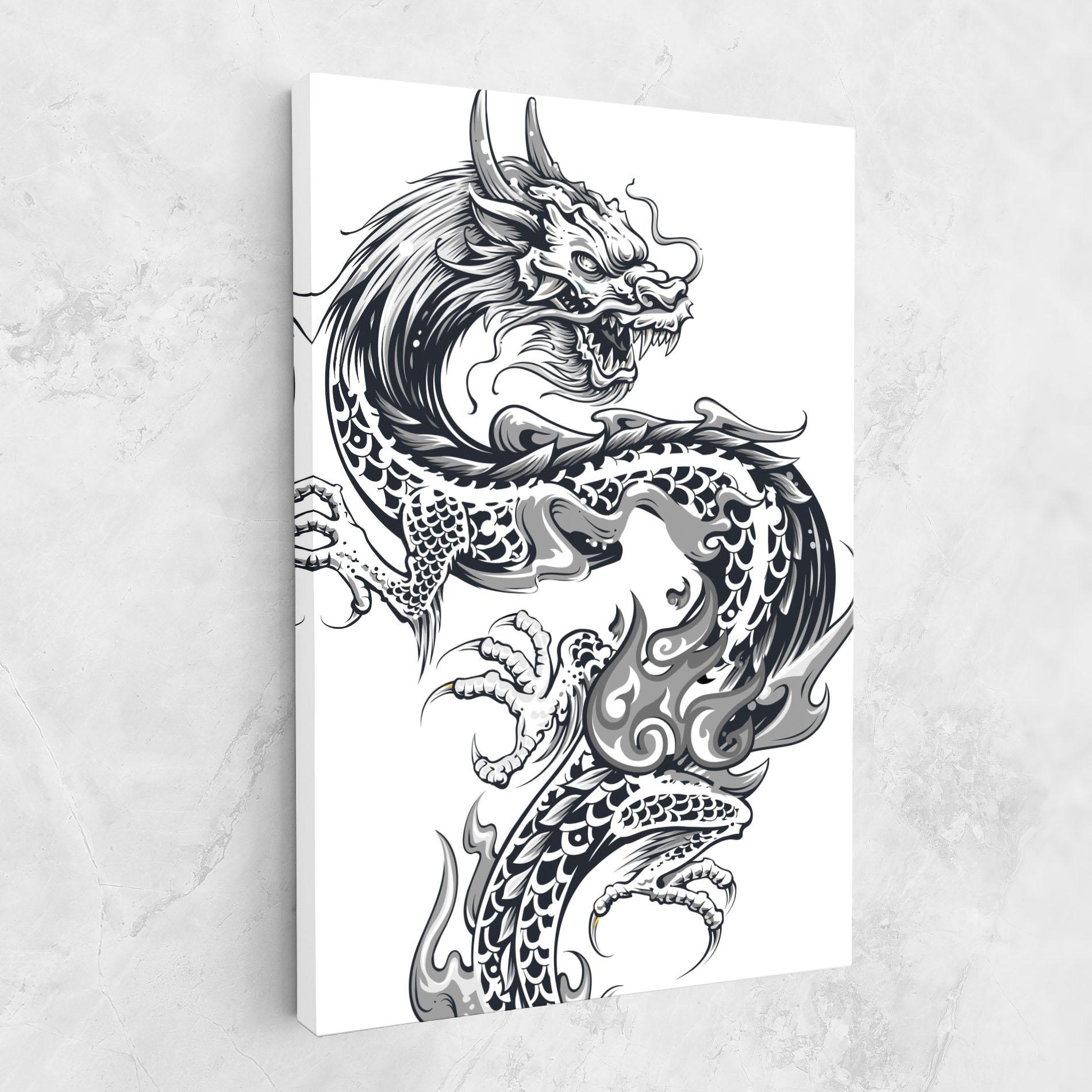 Tablou Canvas Dragon Line mockup 1