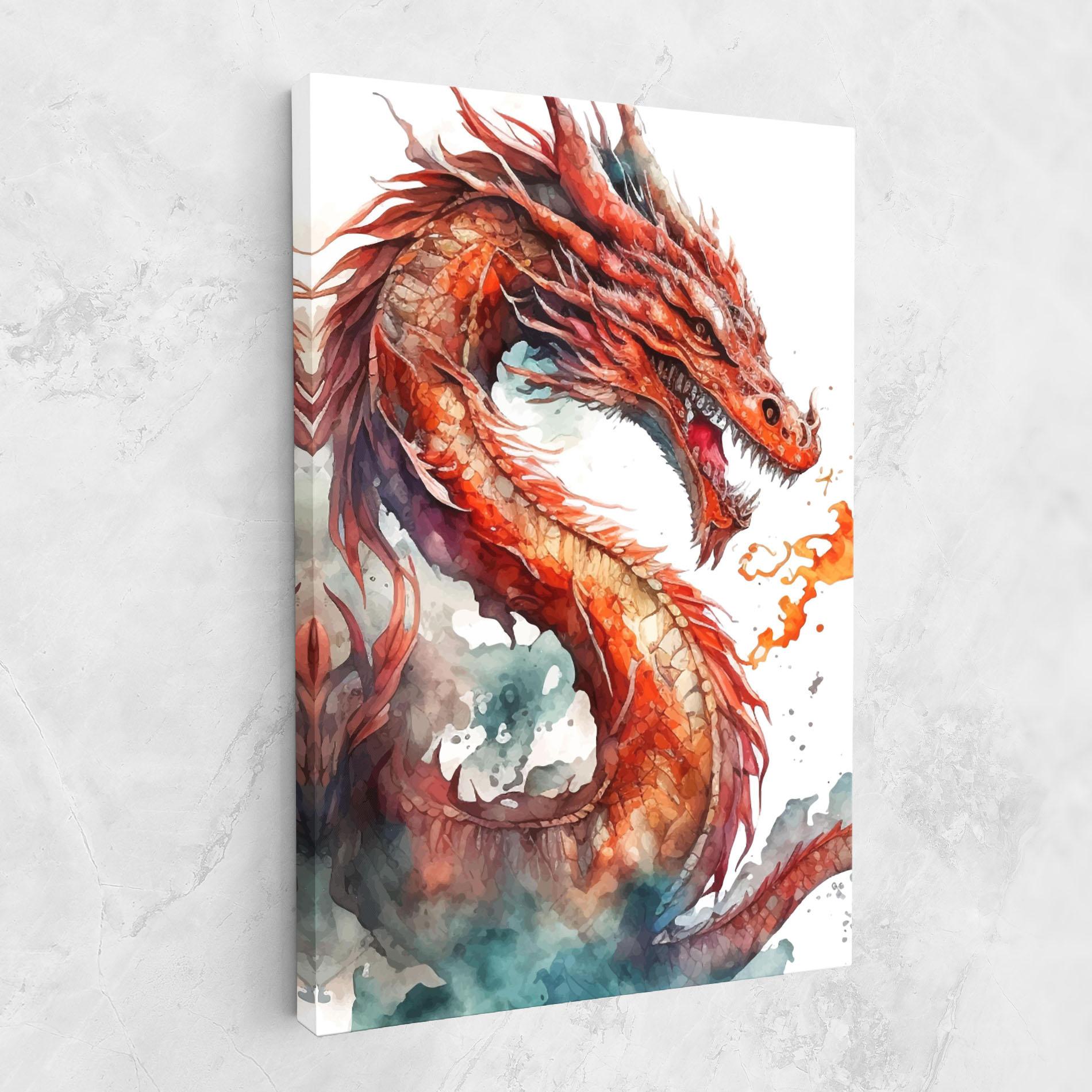 Tablou Canvas Fire Dragon mockup 1
