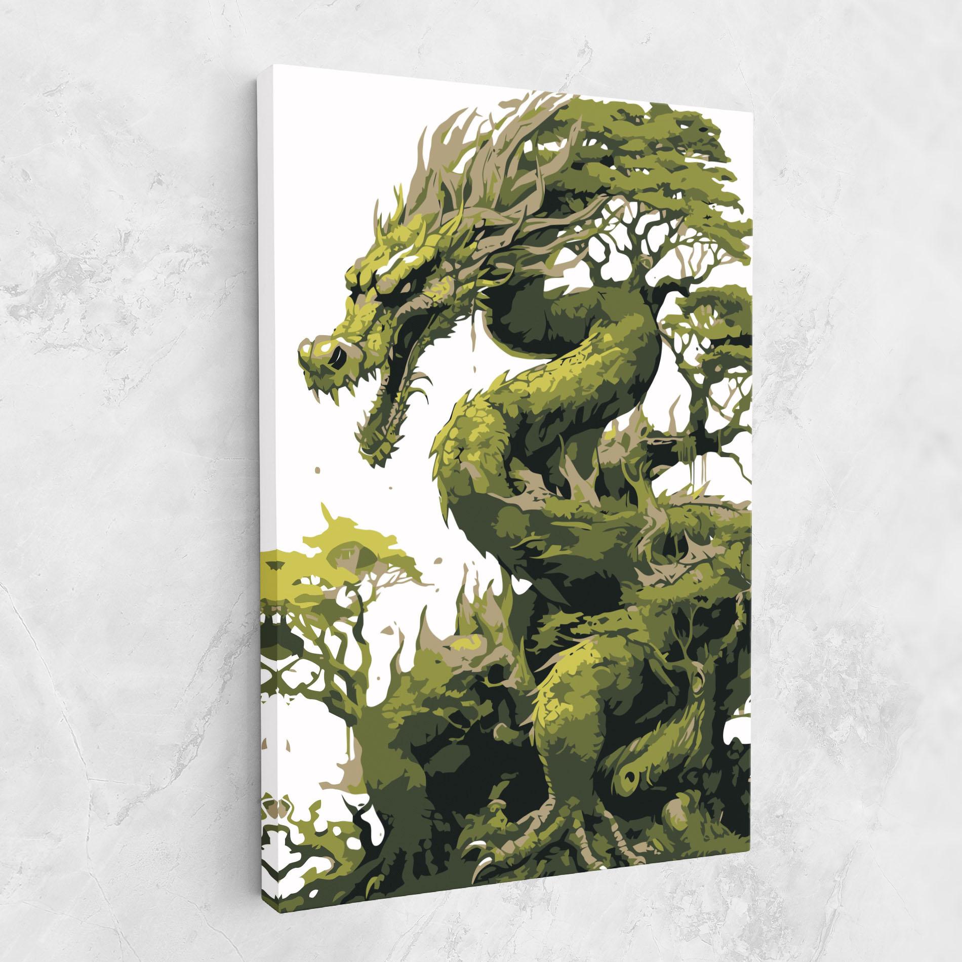 Tablou Canvas Green Nature Dragon mockup 1