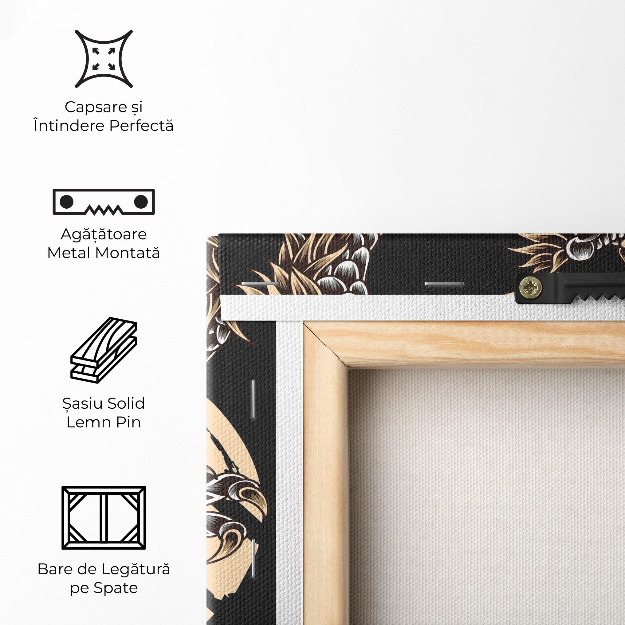 Tablou Canvas Cream Moon Dragon mockup 5